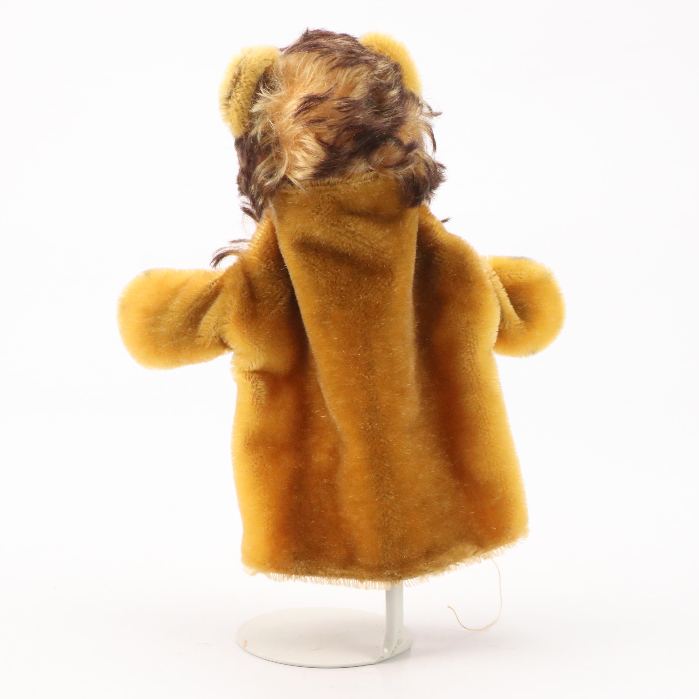 Steiff "Tulla" Mallard Duck Stuffed Toy with "Leo" Lion and Tiger Hand Puppets