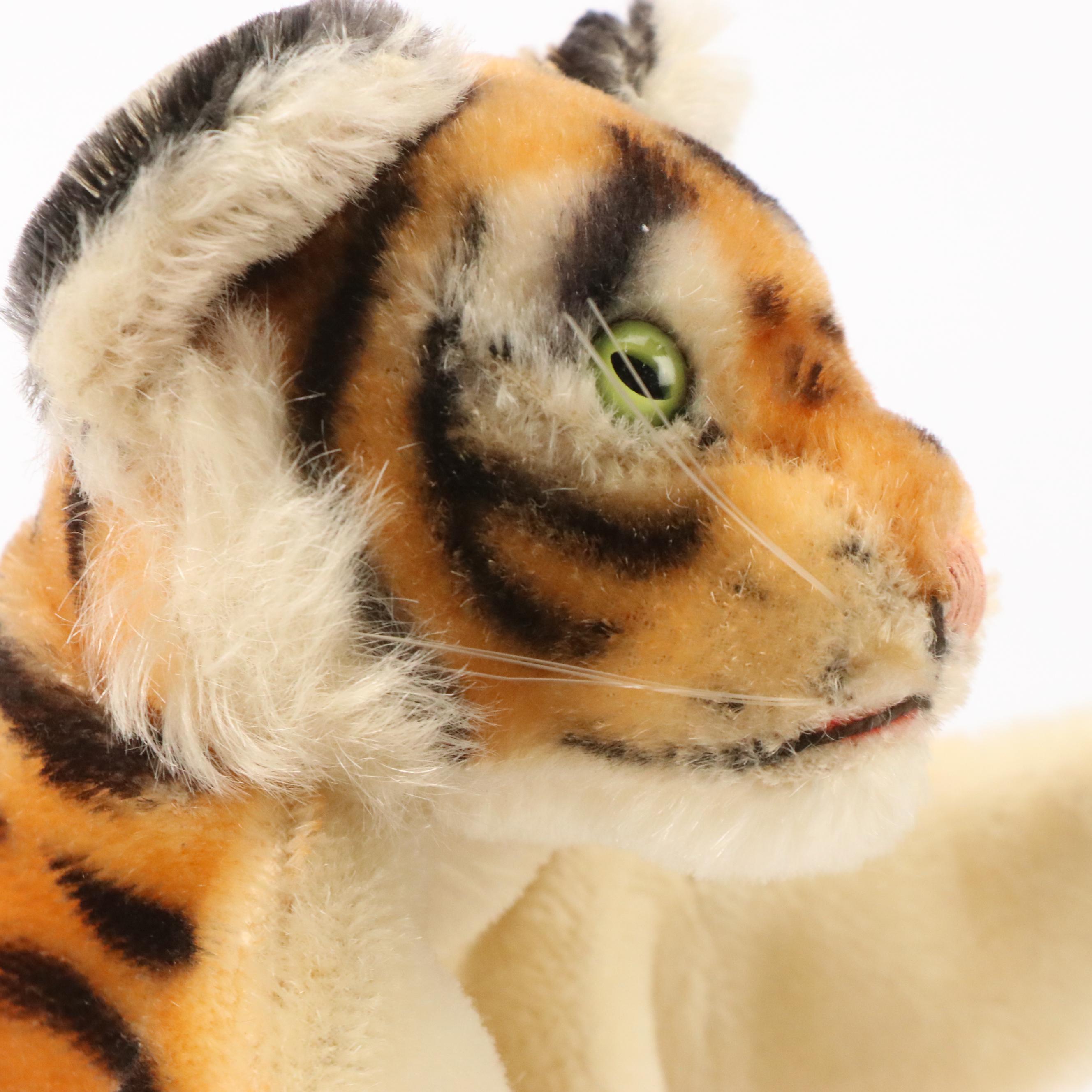 Steiff "Tulla" Mallard Duck Stuffed Toy with "Leo" Lion and Tiger Hand Puppets