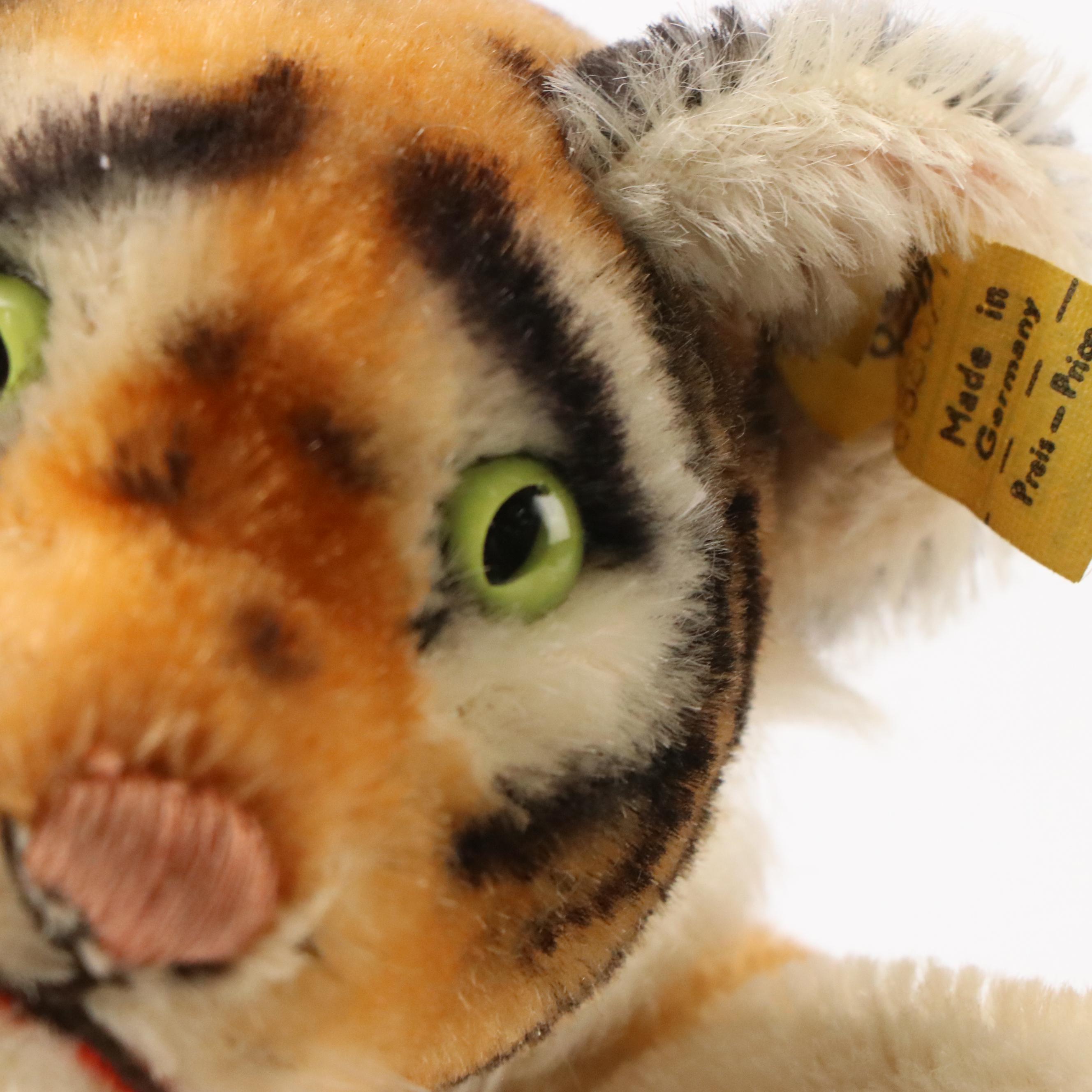 Steiff "Tulla" Mallard Duck Stuffed Toy with "Leo" Lion and Tiger Hand Puppets