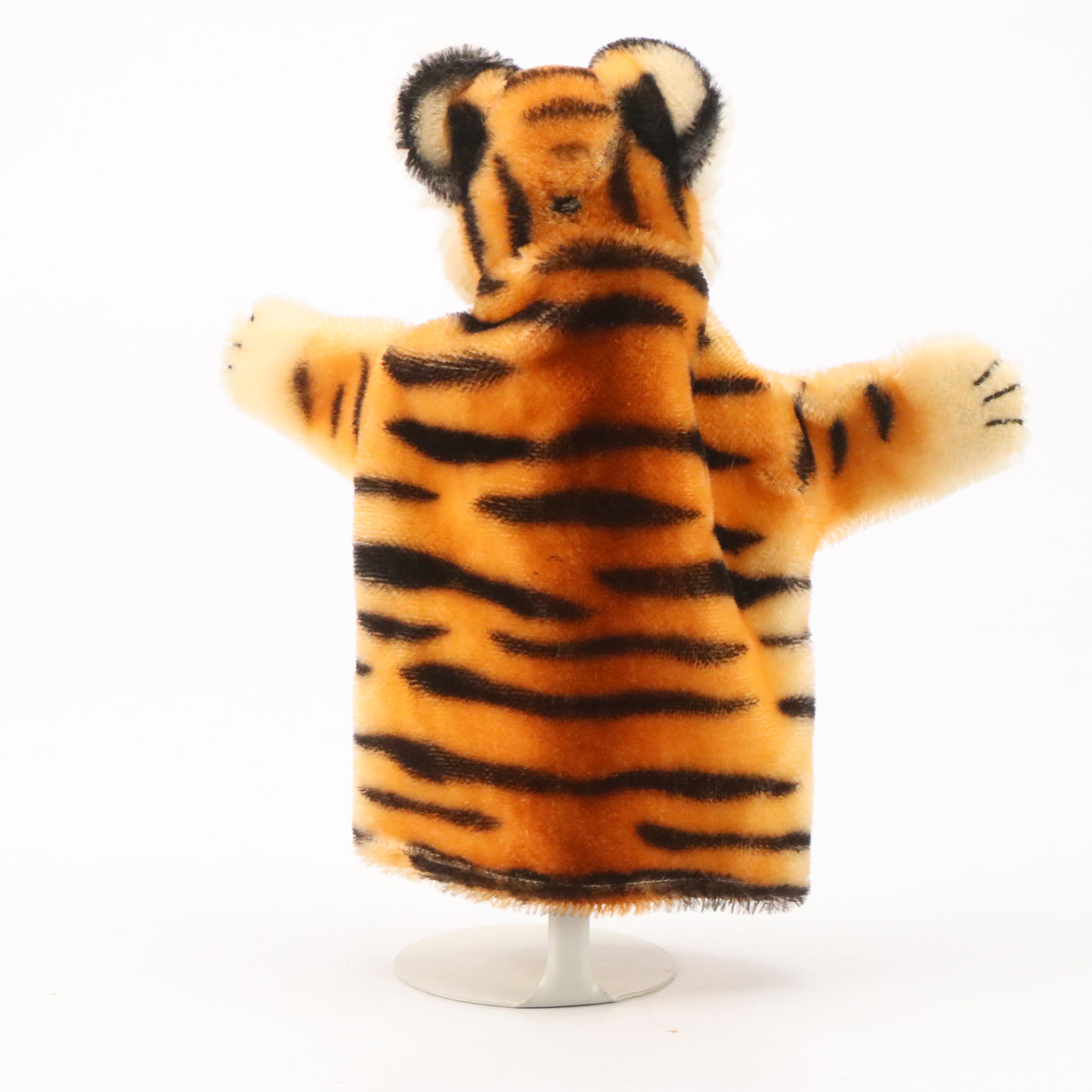 Steiff "Tulla" Mallard Duck Stuffed Toy with "Leo" Lion and Tiger Hand Puppets