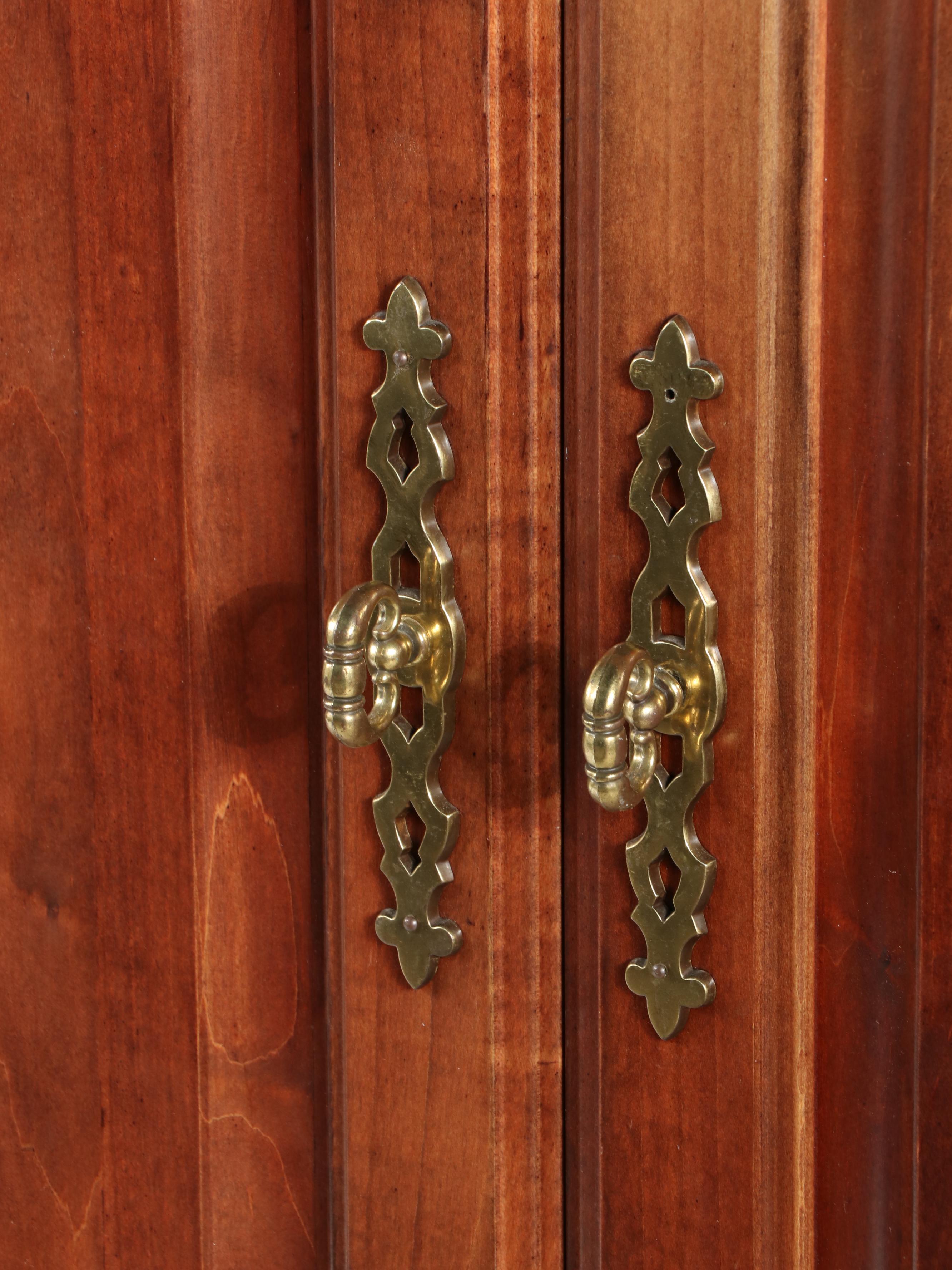 Federal Style Cherrywood-Stained Media Wardrobe