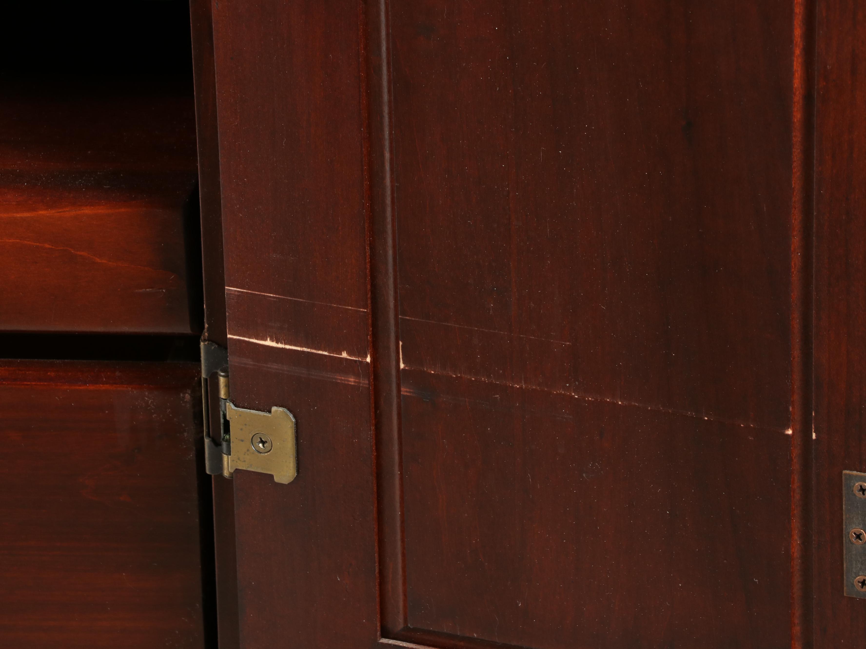 Federal Style Cherrywood-Stained Media Wardrobe