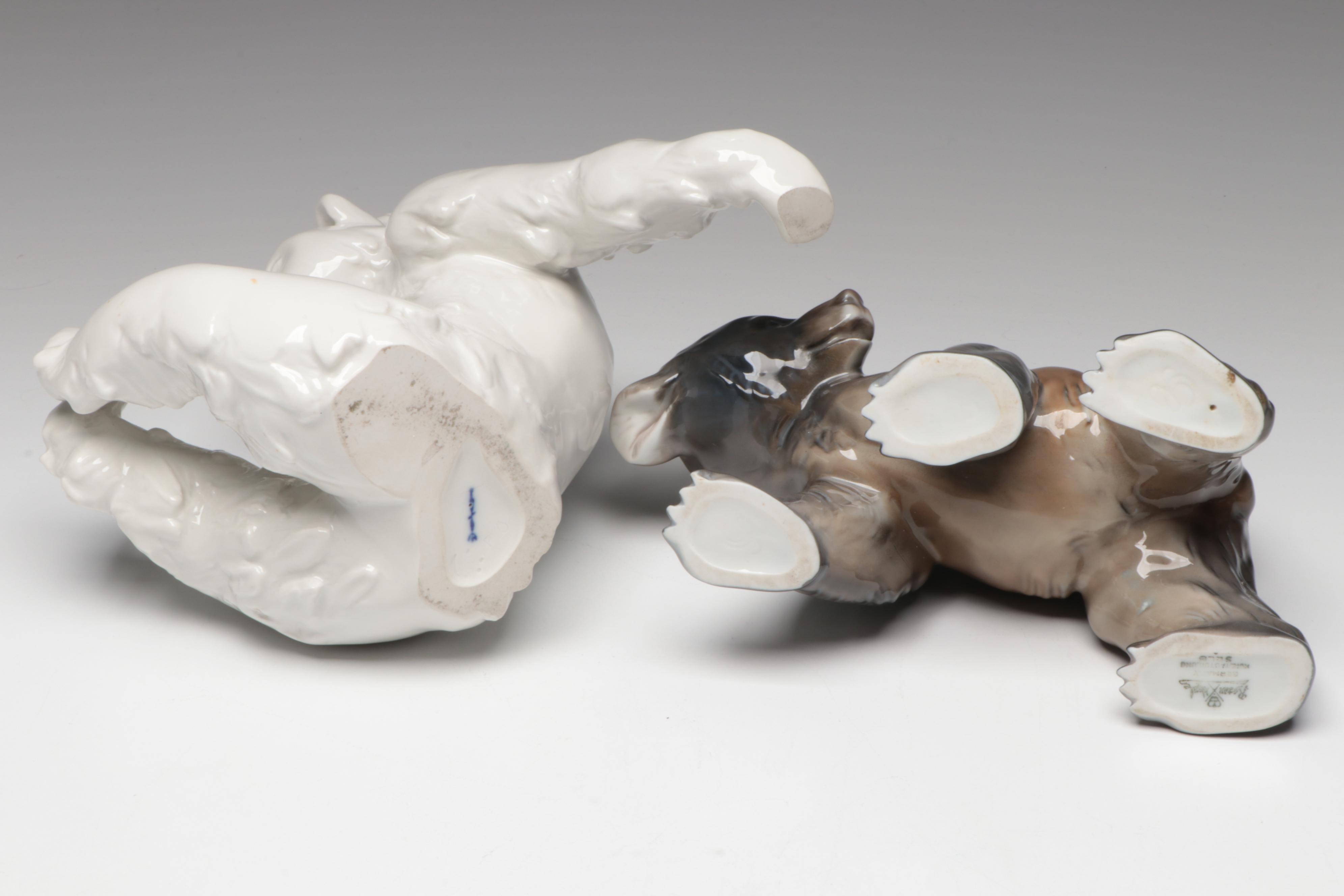 Rosenthal and KPM Porcelain Bear Figurines, 20th Century