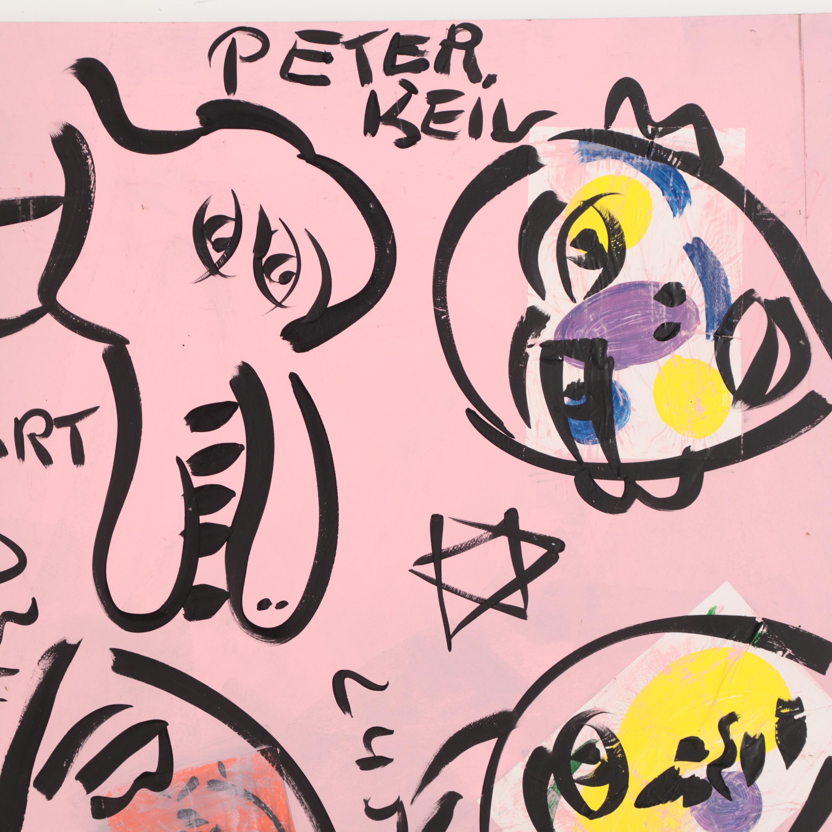 Peter Keil Large-Scale Abstract Figurative Acrylic Painting
