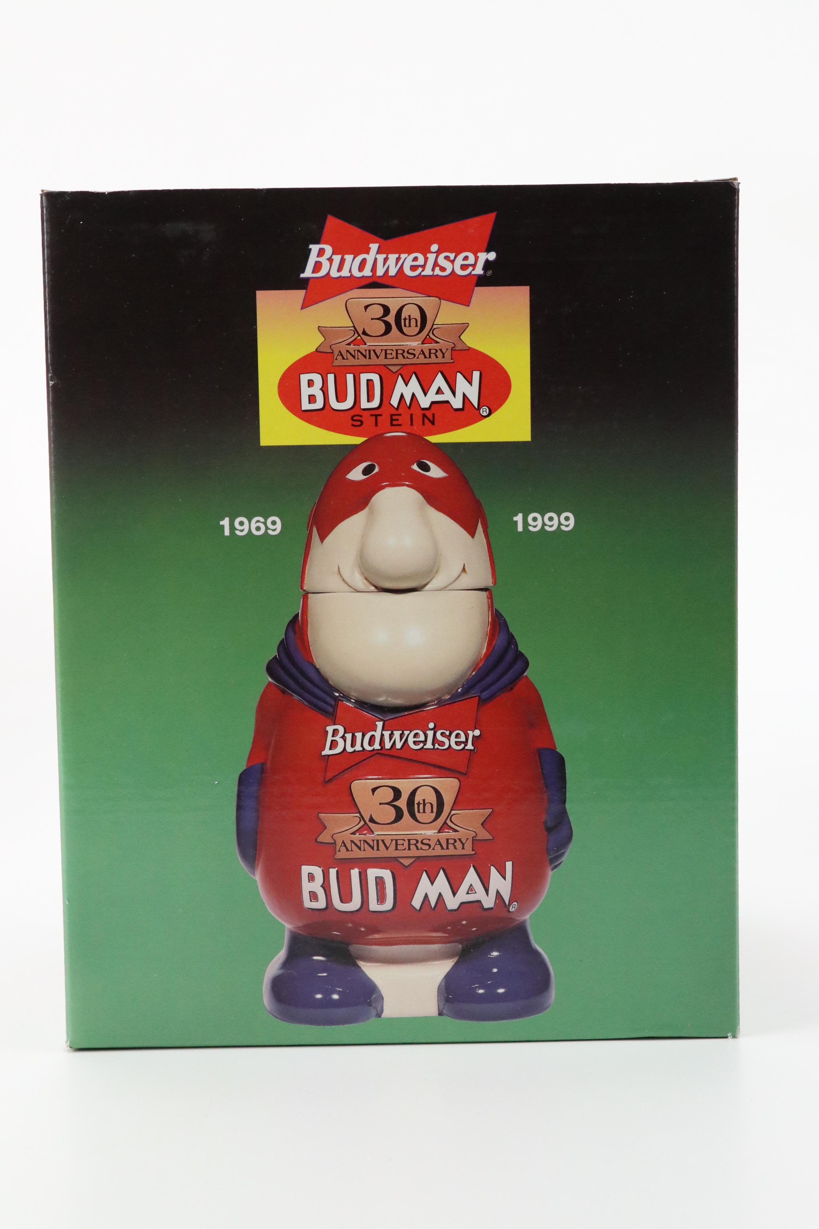 Tradex for Corona "Parrot", "Toucan" and "Iguana" and Budman Figural Beer Steins