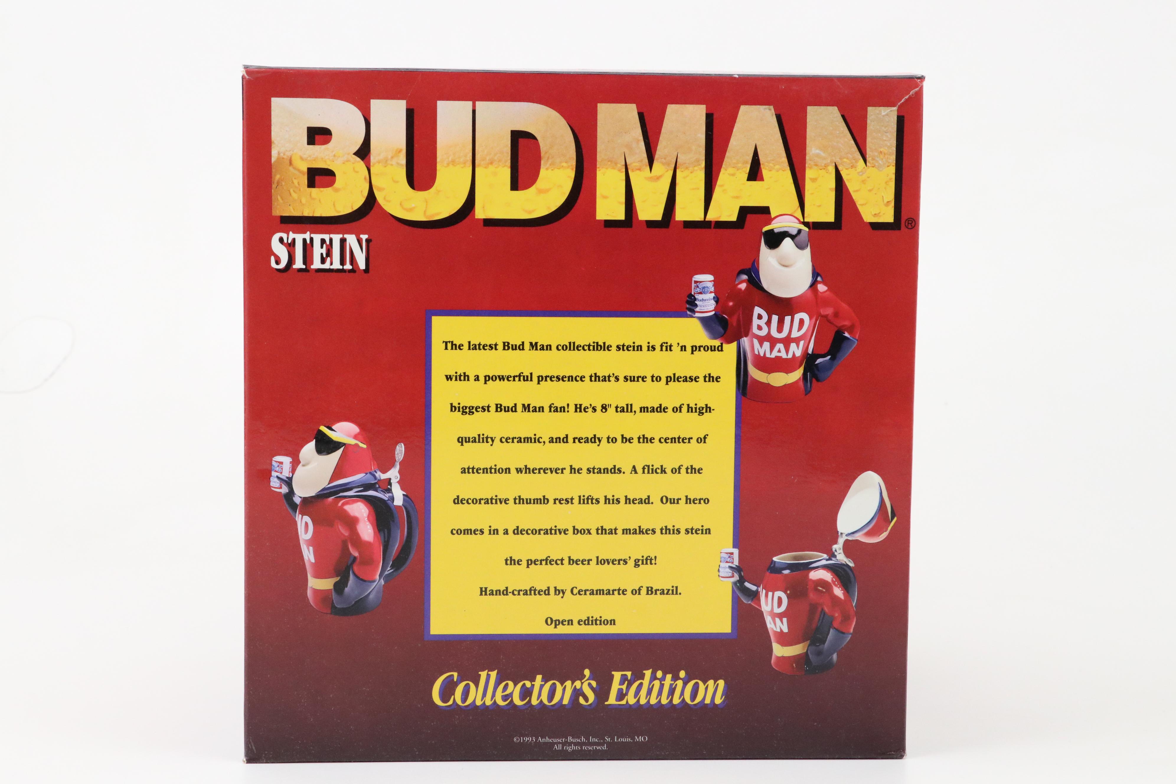 Tradex for Corona "Parrot", "Toucan" and "Iguana" and Budman Figural Beer Steins