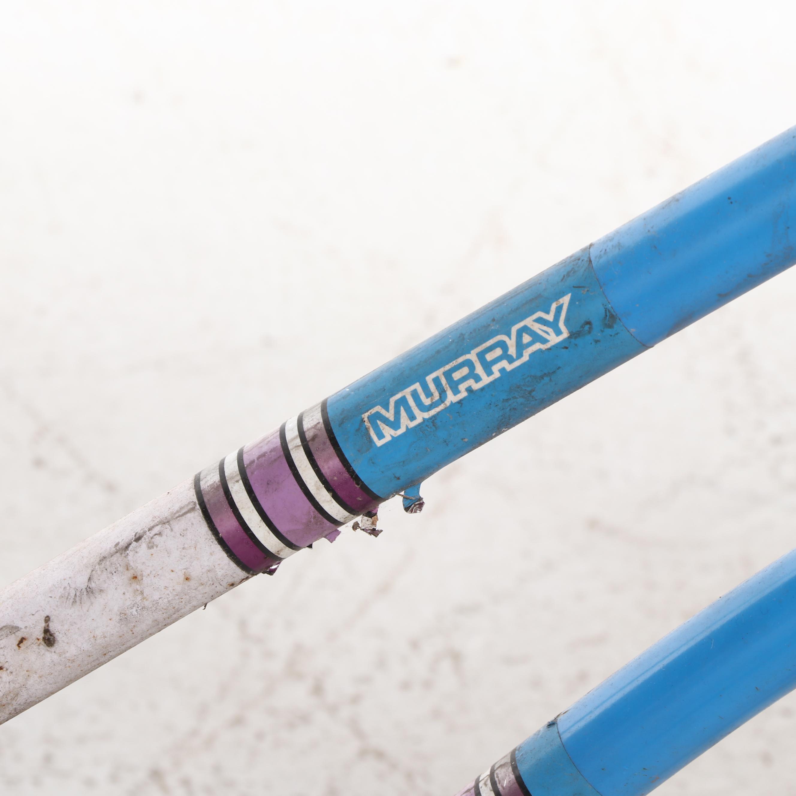 Child's Murray Banana Seat Bicycle in Blue and White, 1980s