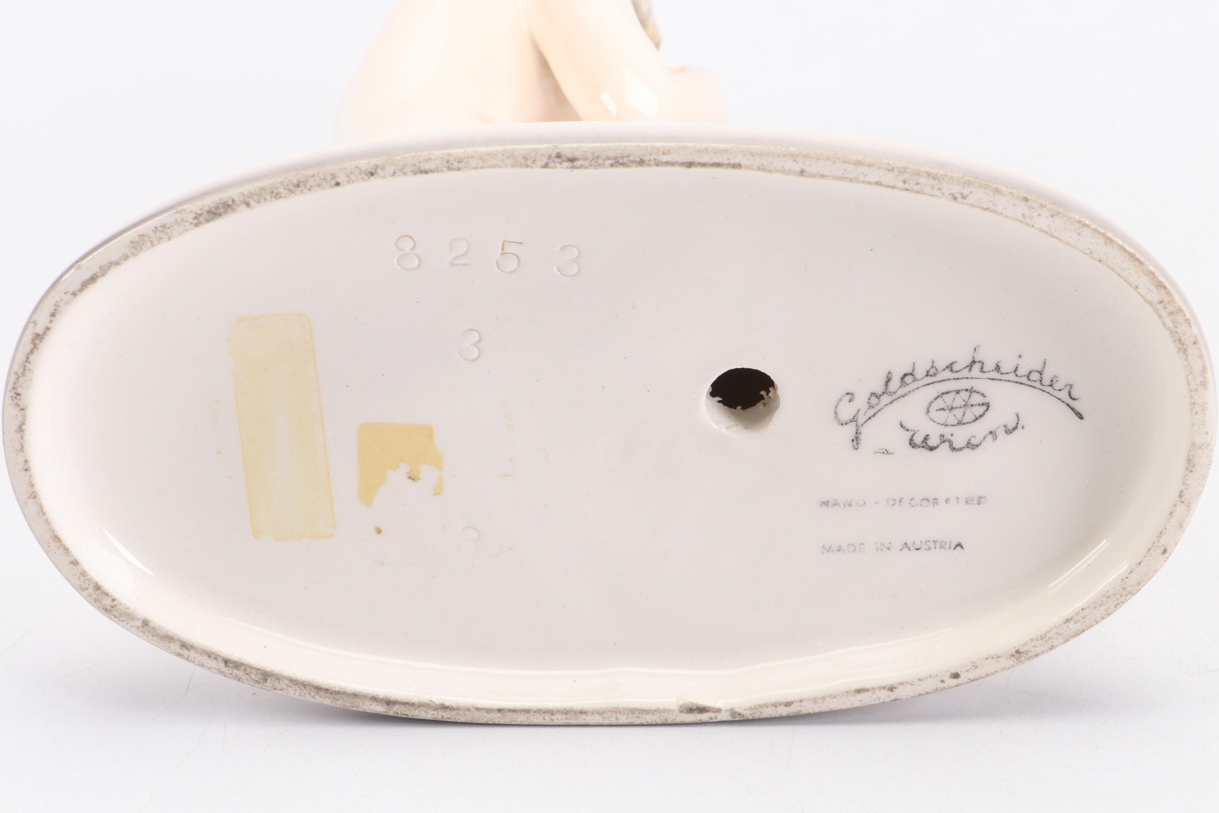 Goldscheider Austrian Porcelain Art Deco Style Bathing Beauty Figurine