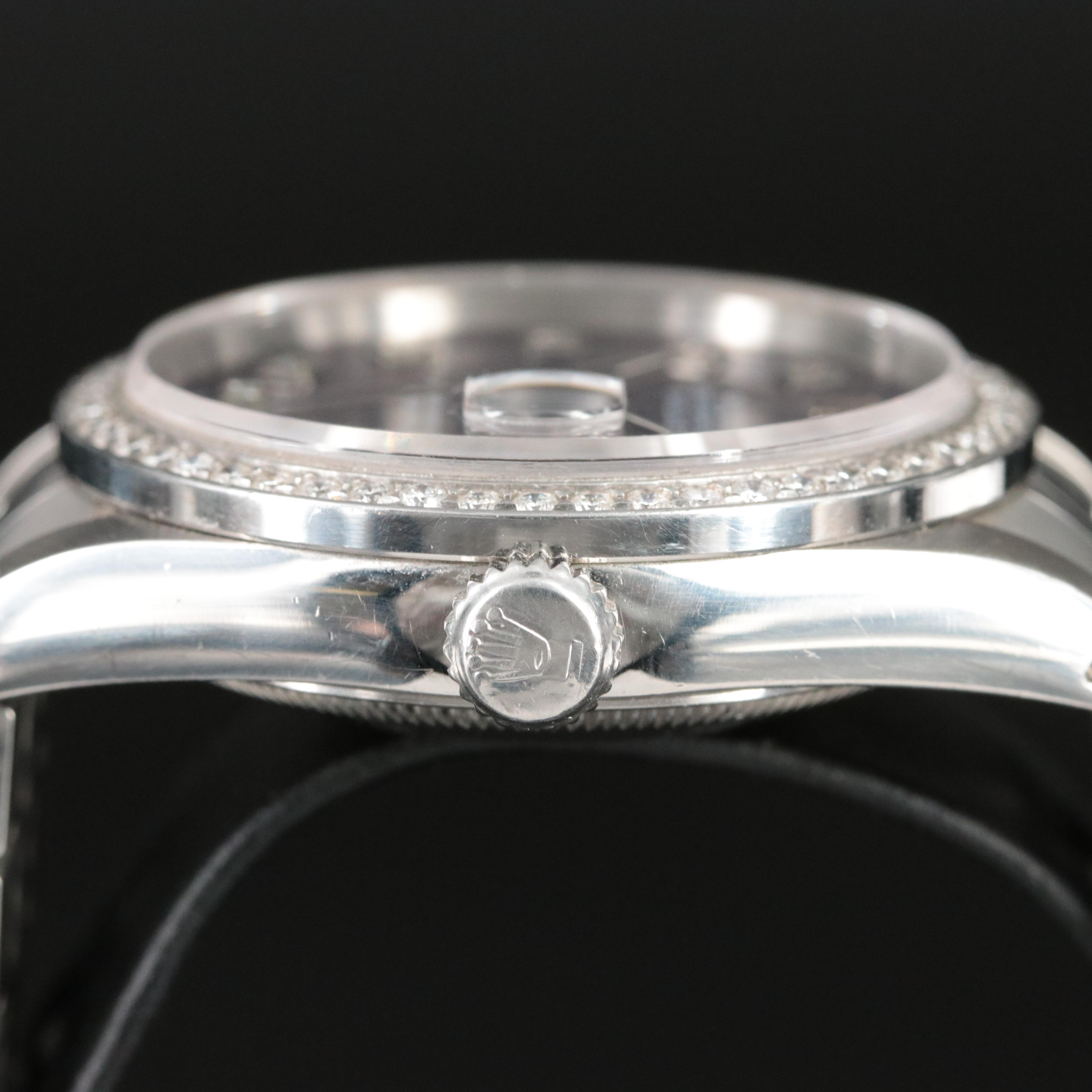 1987 - 1988 Rolex Custom Diamond Dial and Bezel Datejust Watch