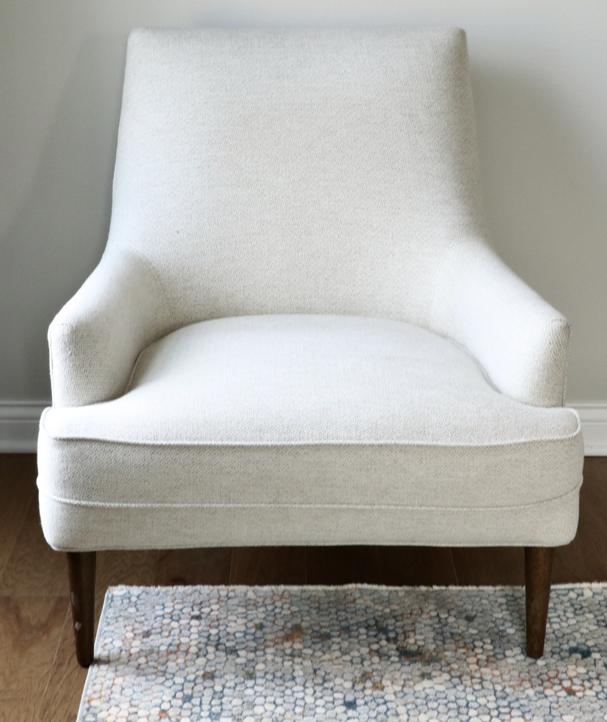 Four Hands "Danya" Danish Modern Style Accent Armchairs and Metal Drum Table