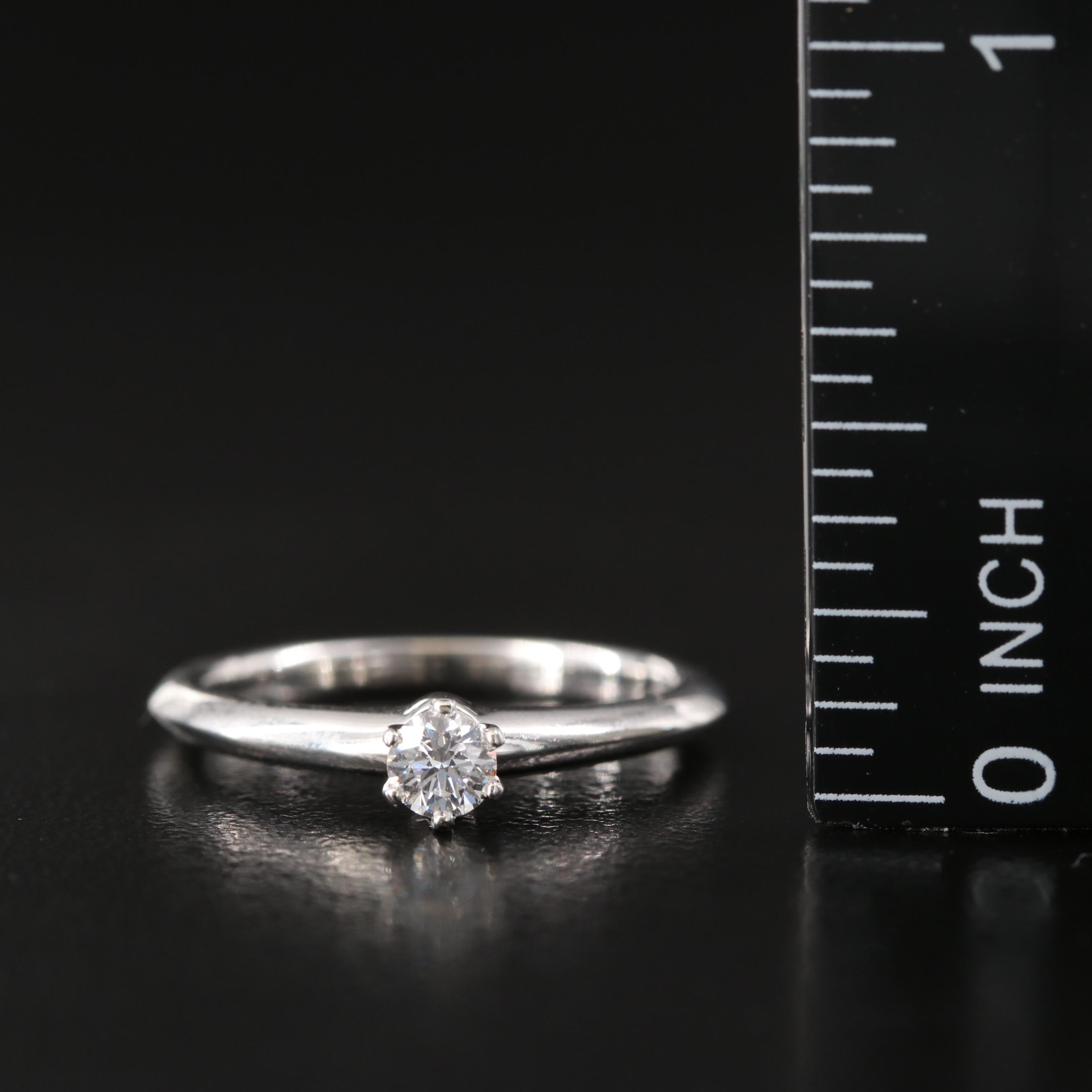Tiffany & Co. "Tiffany Setting" Platinum Solitaire Ring