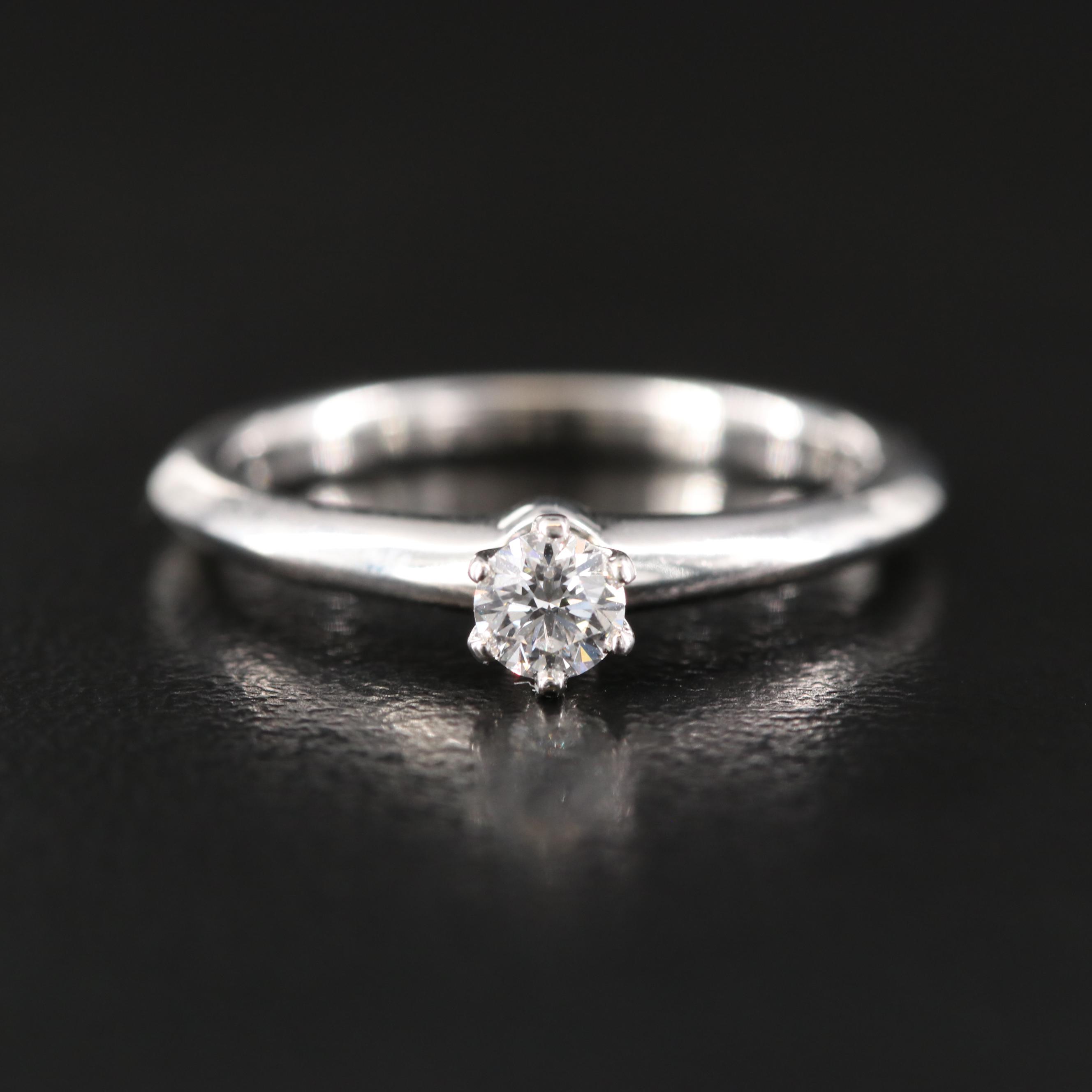 Tiffany & Co. "Tiffany Setting" Platinum Solitaire Ring