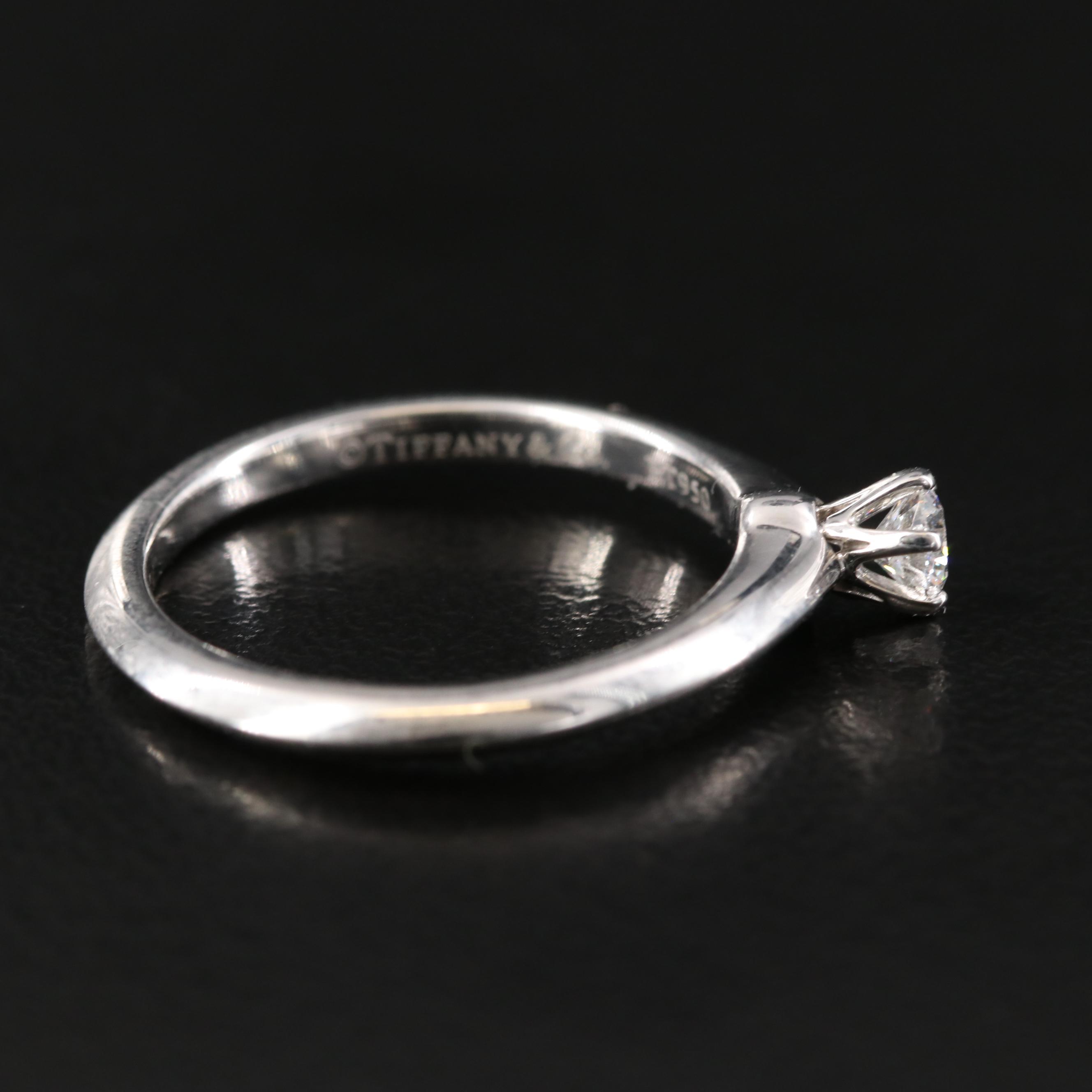 Tiffany & Co. "Tiffany Setting" Platinum Solitaire Ring