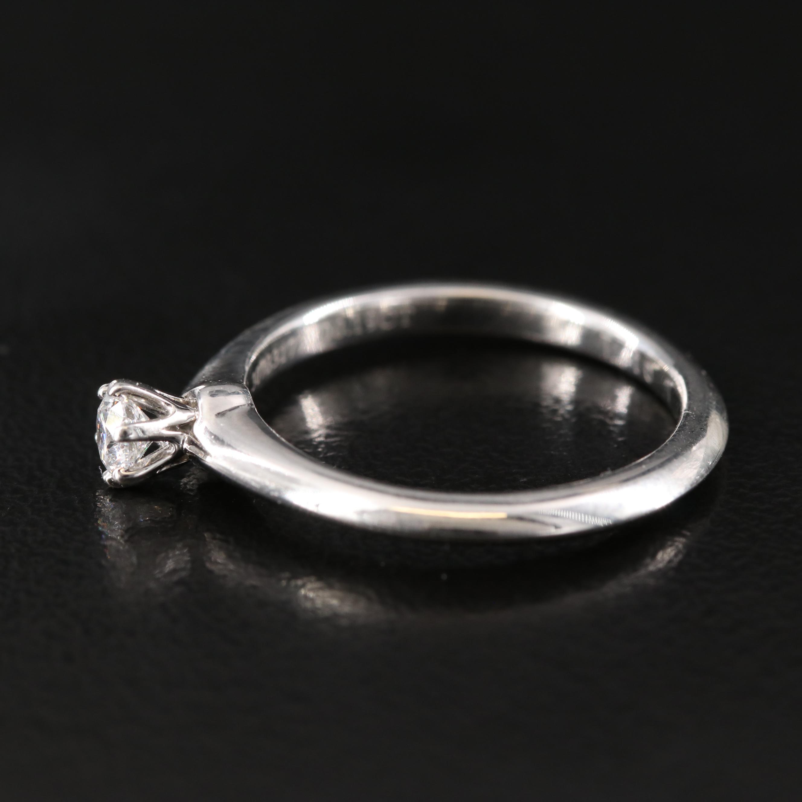 Tiffany & Co. "Tiffany Setting" Platinum Solitaire Ring