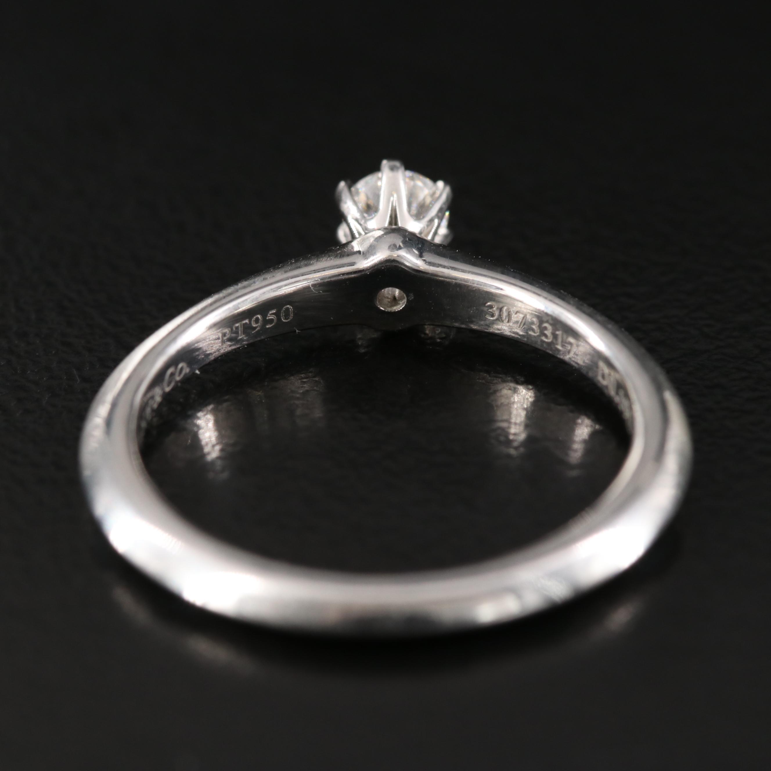 Tiffany & Co. "Tiffany Setting" Platinum Solitaire Ring