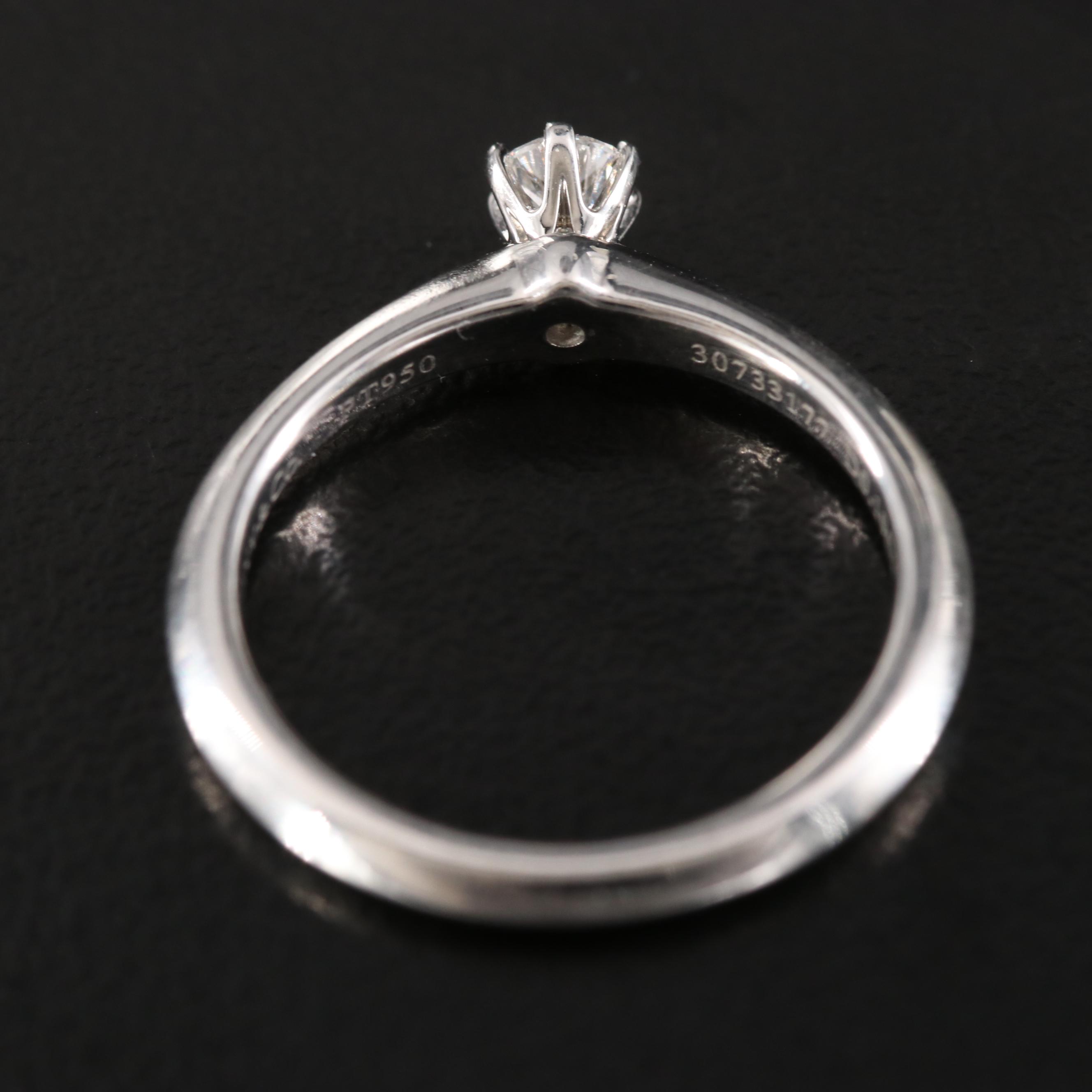 Tiffany & Co. "Tiffany Setting" Platinum Solitaire Ring