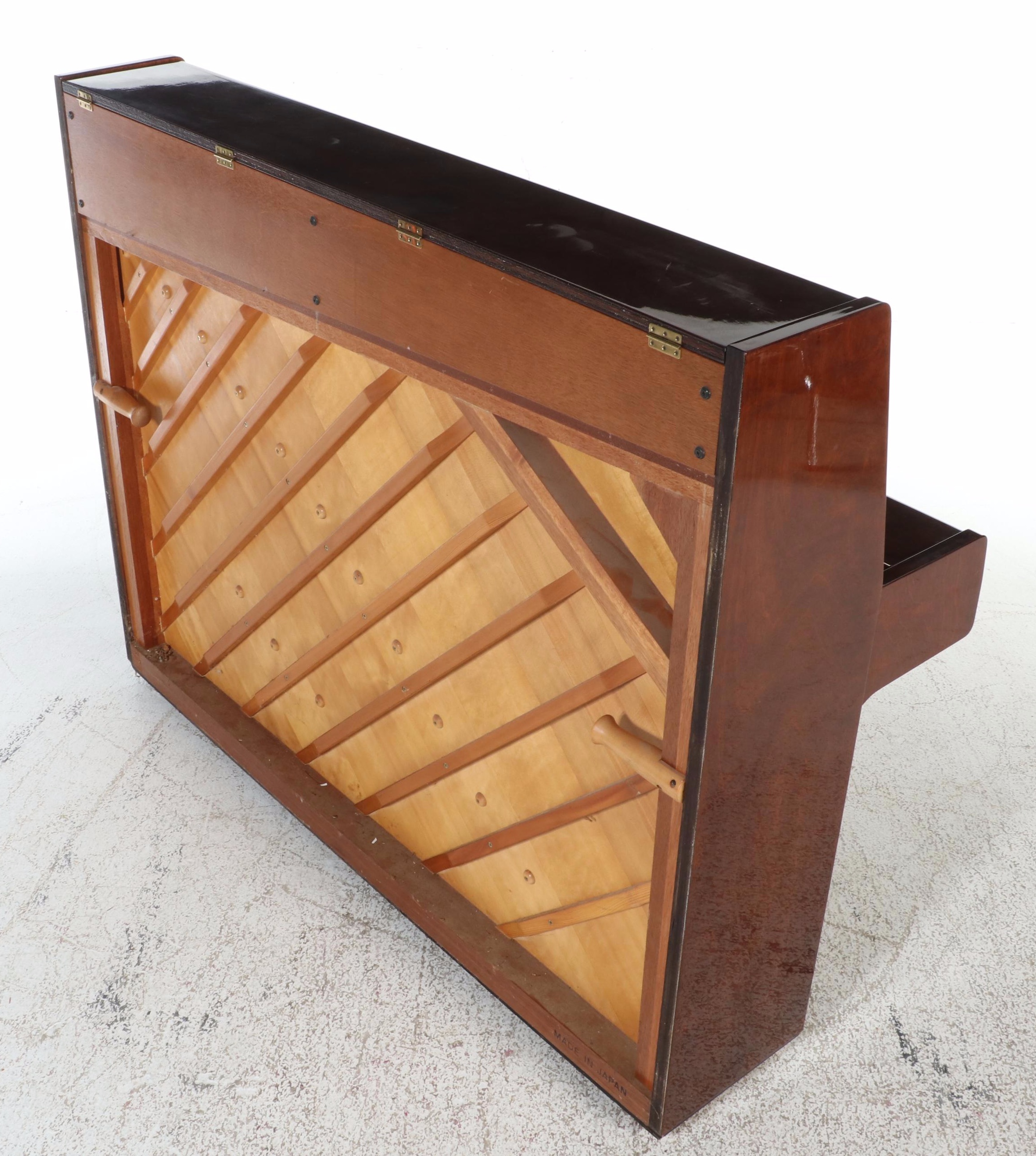 Tokai High Gloss Mahogany Burl Wood Upright Piano, 1984