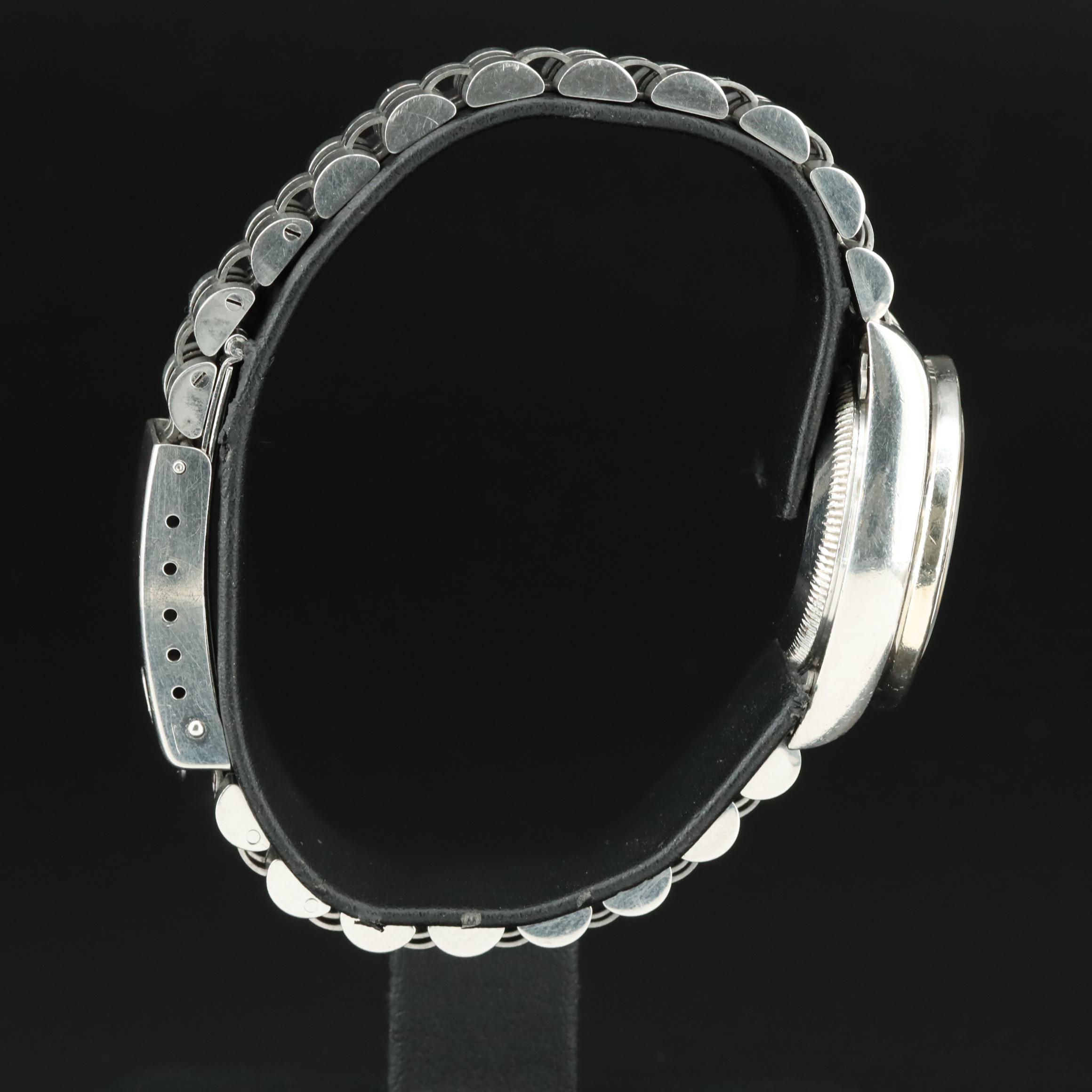 1995 Rolex Custom Diamond Bezel White Roman Dial Datejust Watch