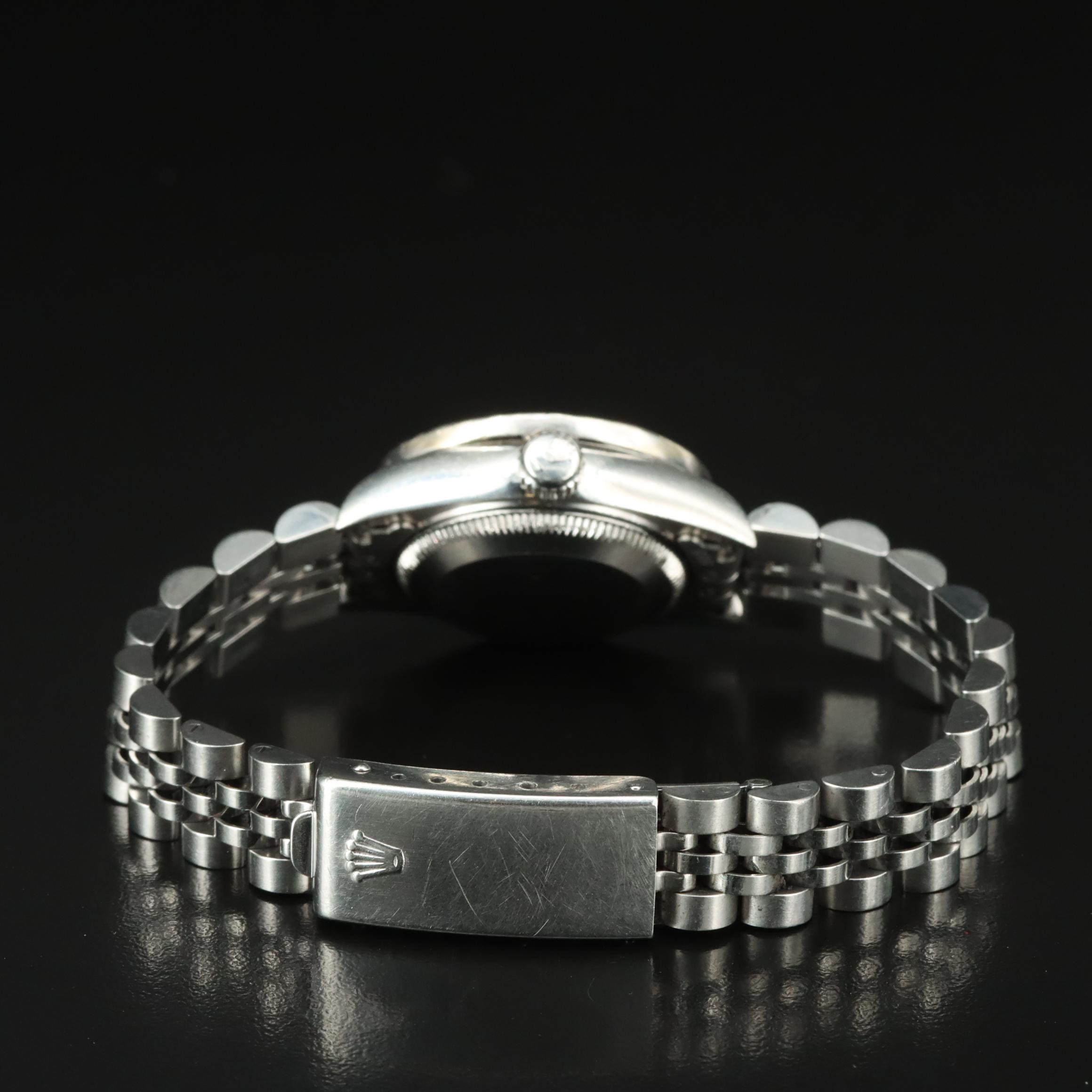 1995 Rolex Custom Diamond Bezel White Roman Dial Datejust Watch