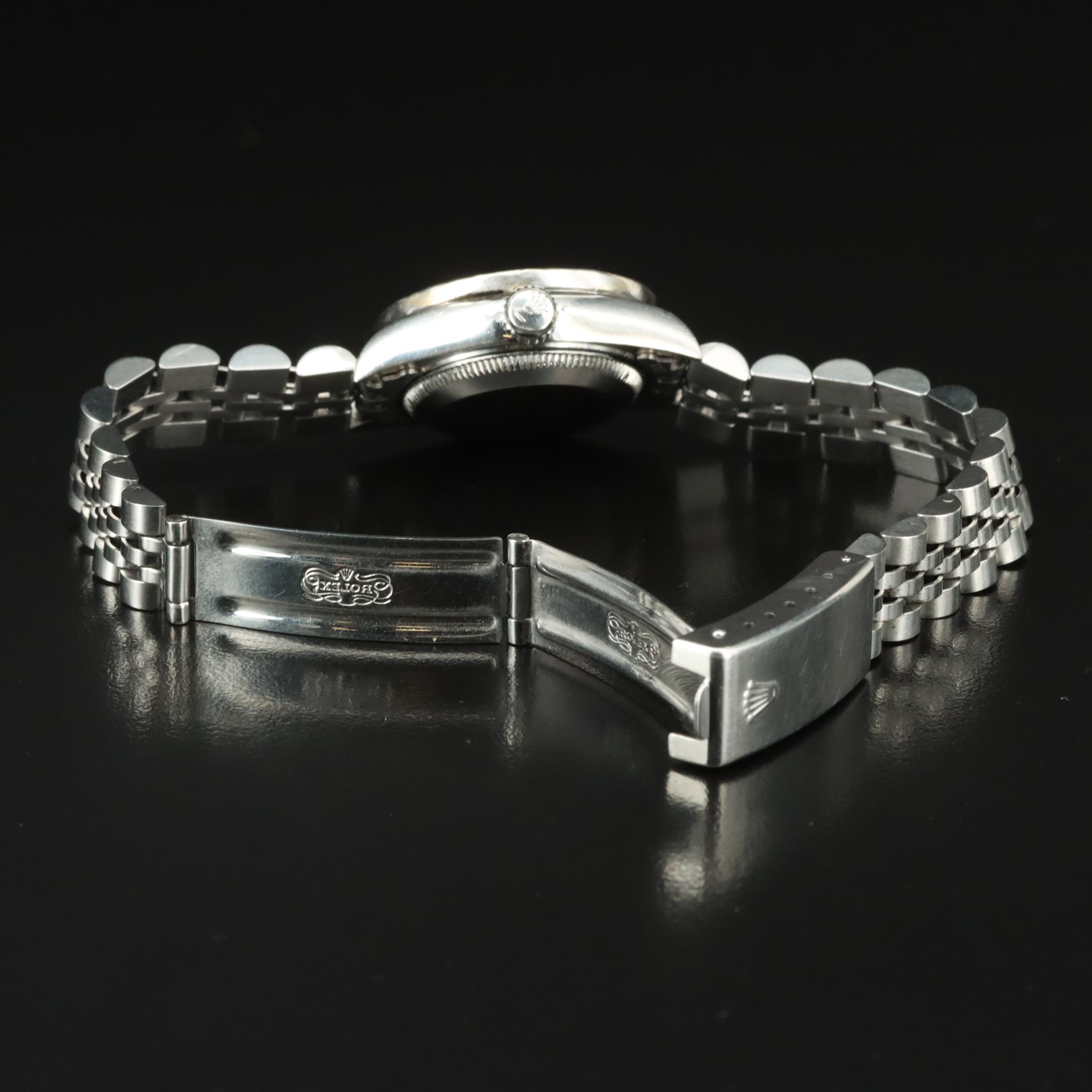 1995 Rolex Custom Diamond Bezel White Roman Dial Datejust Watch