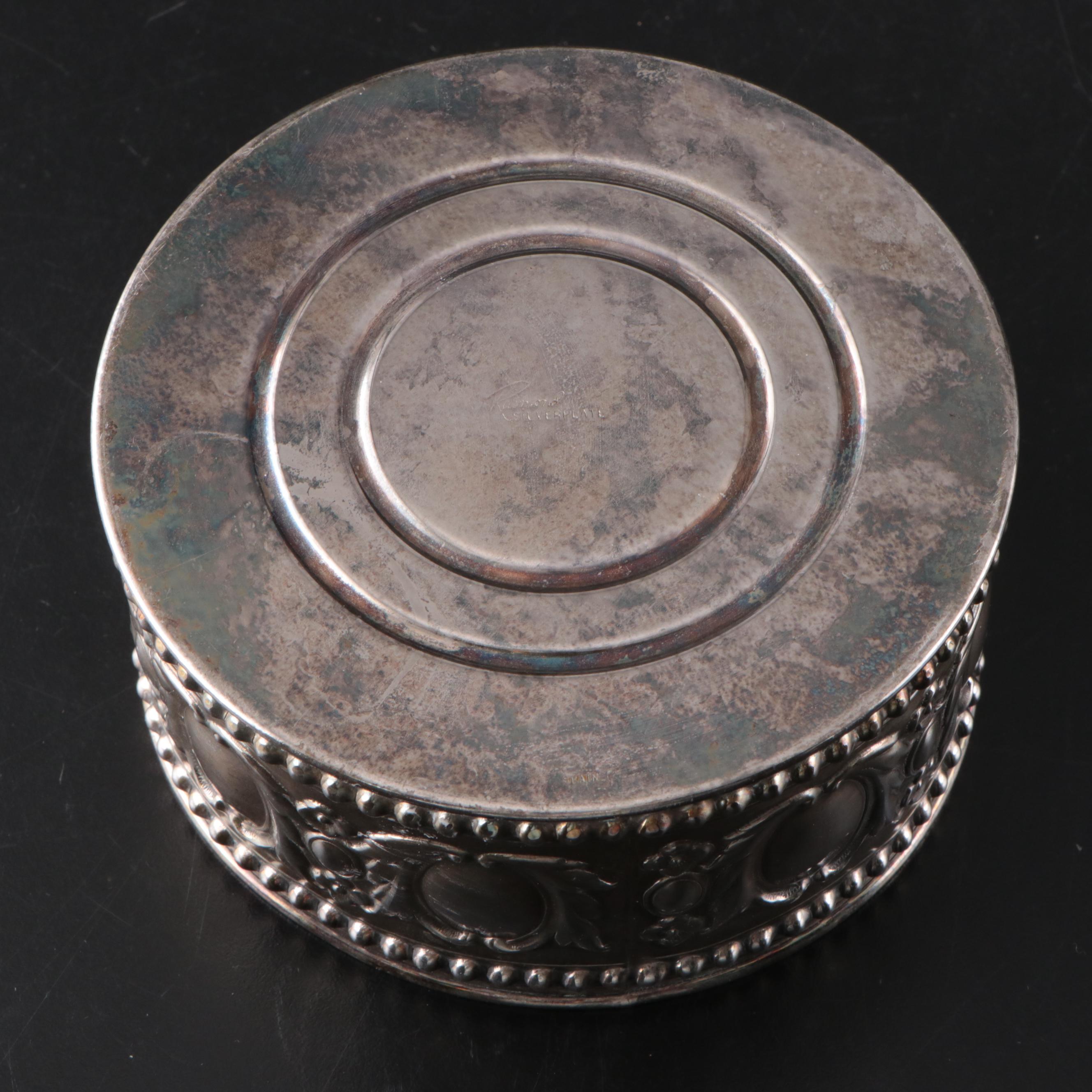 Poole with Other Silver Plate Wine Coasters and Dishes