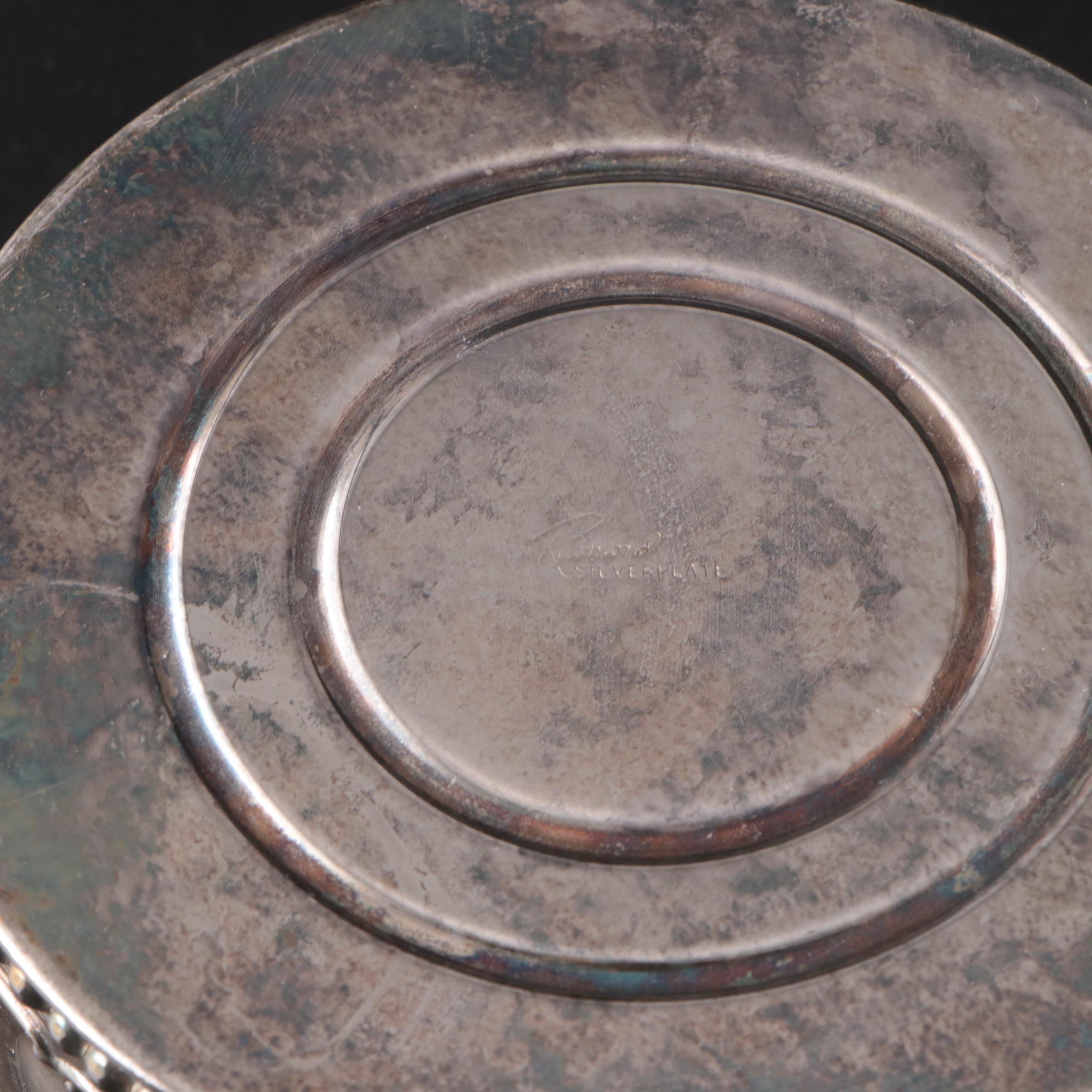 Poole with Other Silver Plate Wine Coasters and Dishes