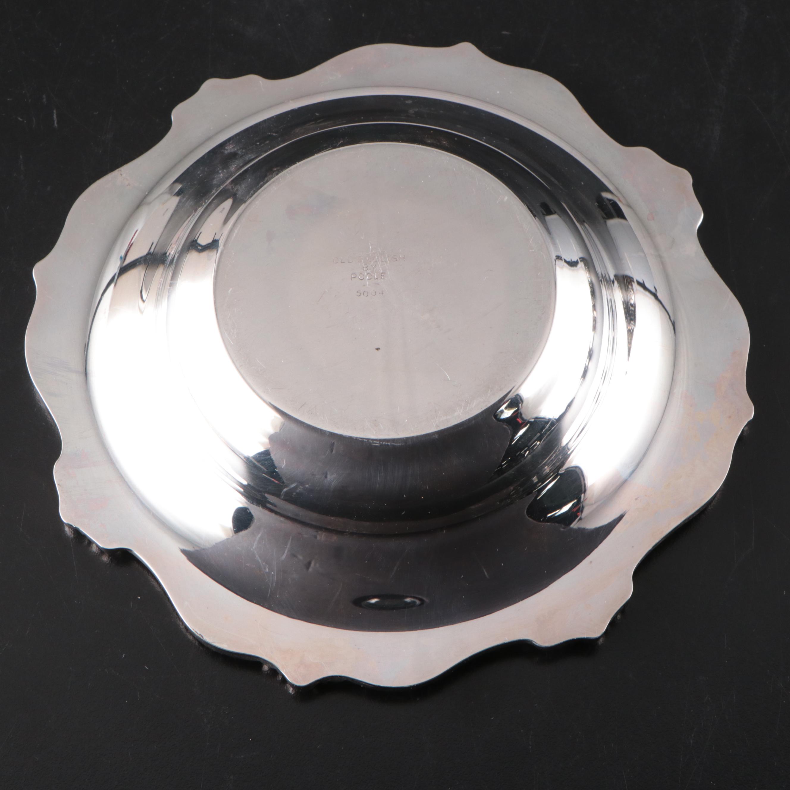 Poole with Other Silver Plate Wine Coasters and Dishes