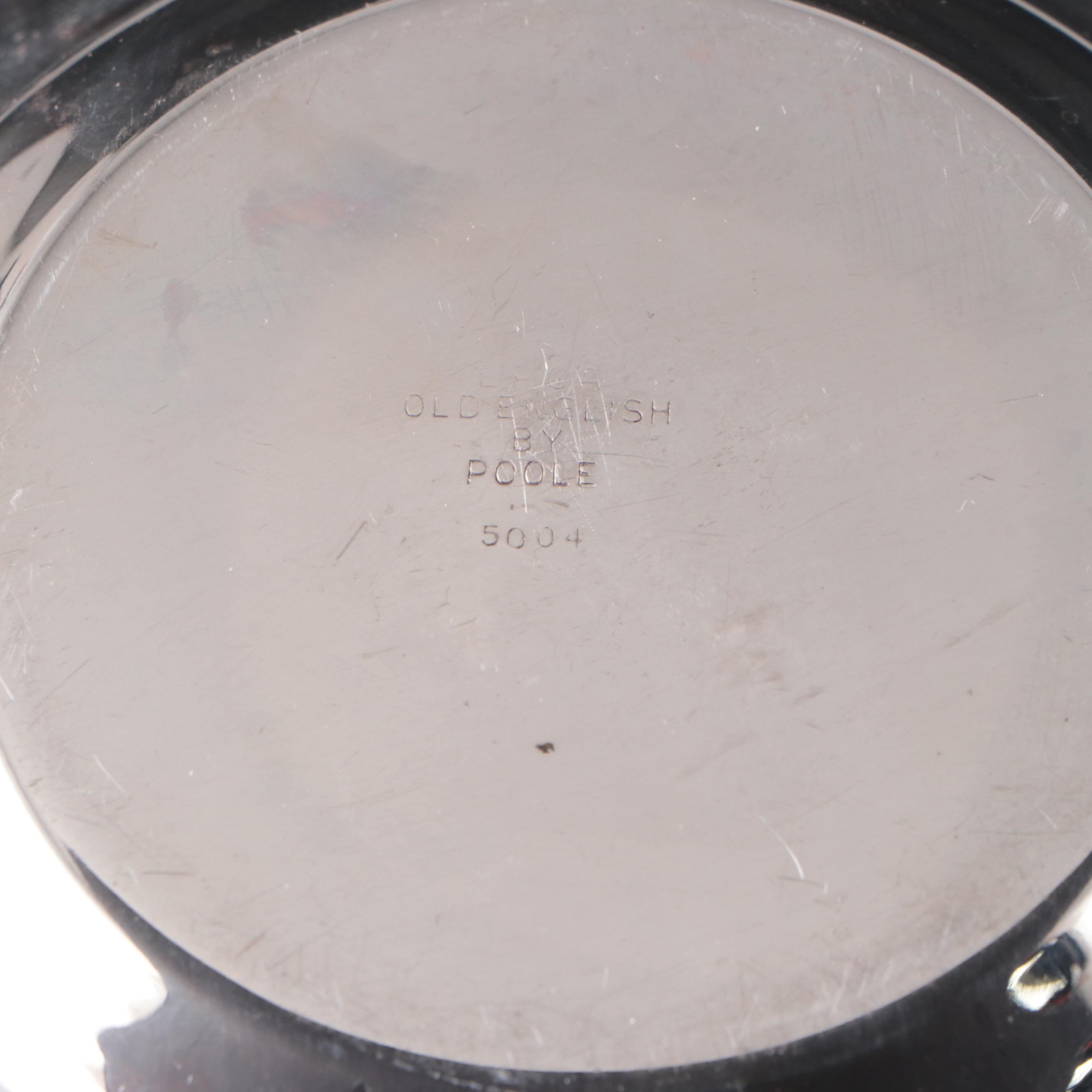 Poole with Other Silver Plate Wine Coasters and Dishes