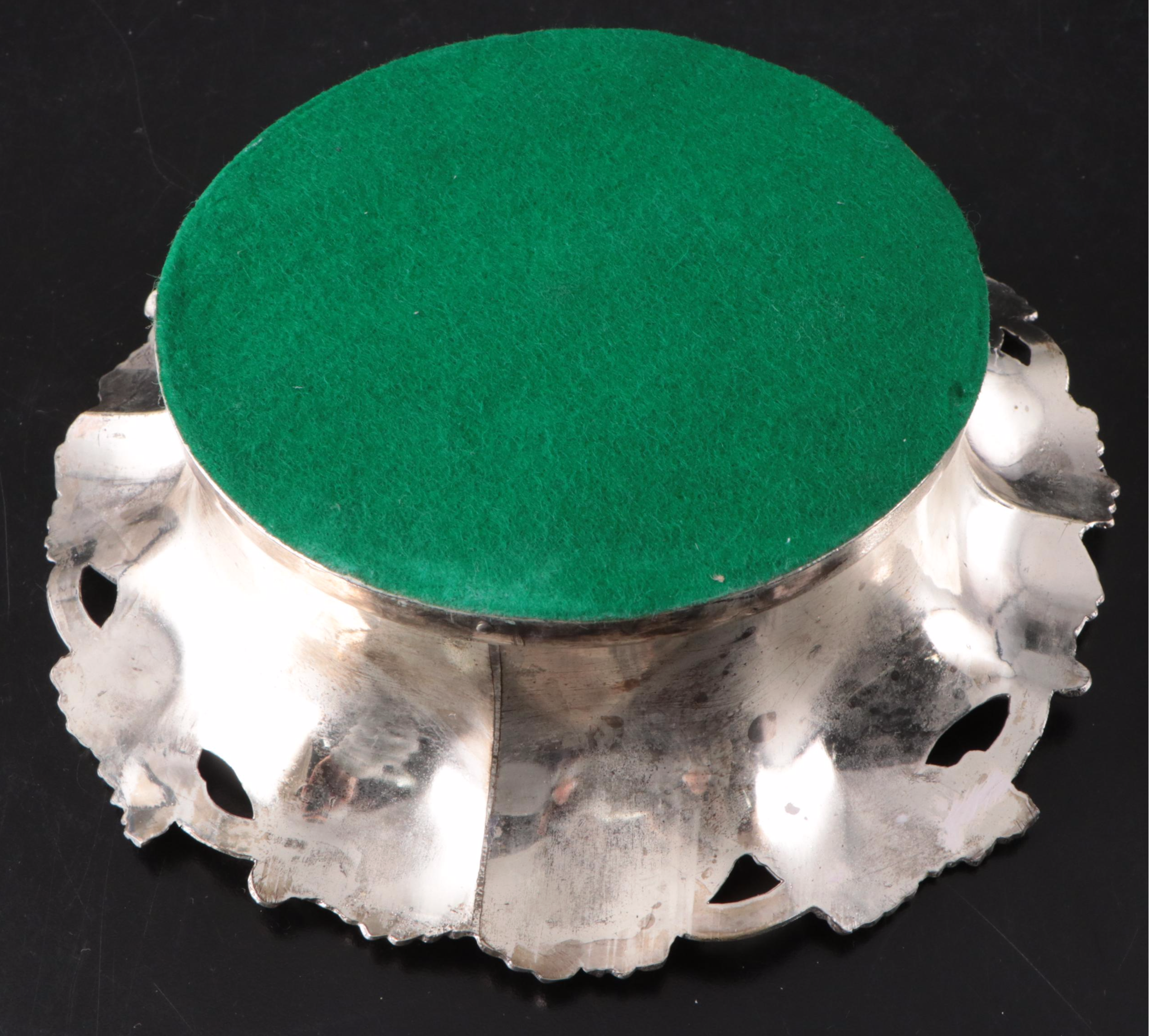 Poole with Other Silver Plate Wine Coasters and Dishes