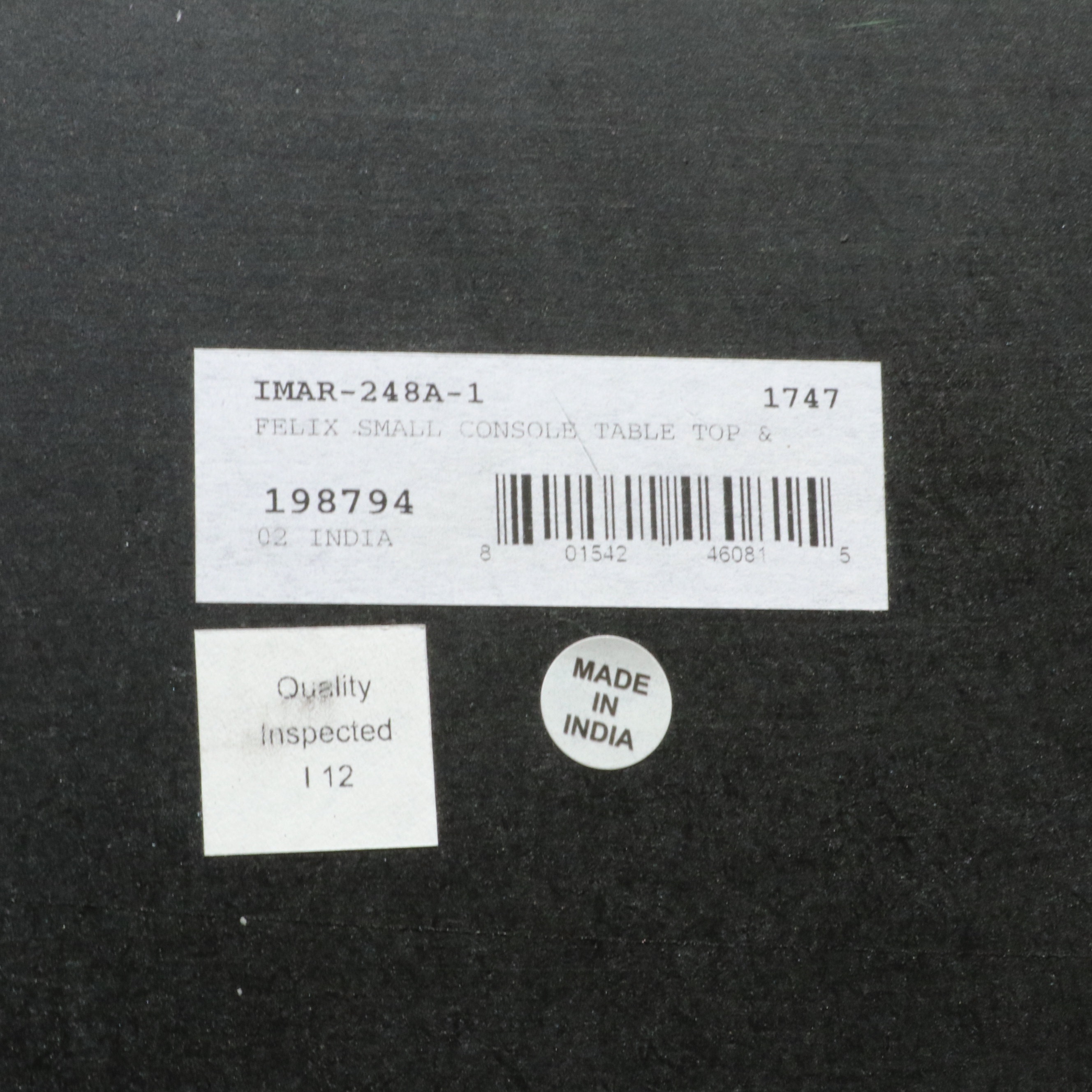 Four Hands "Felix" Marble and Black Metal Console Table