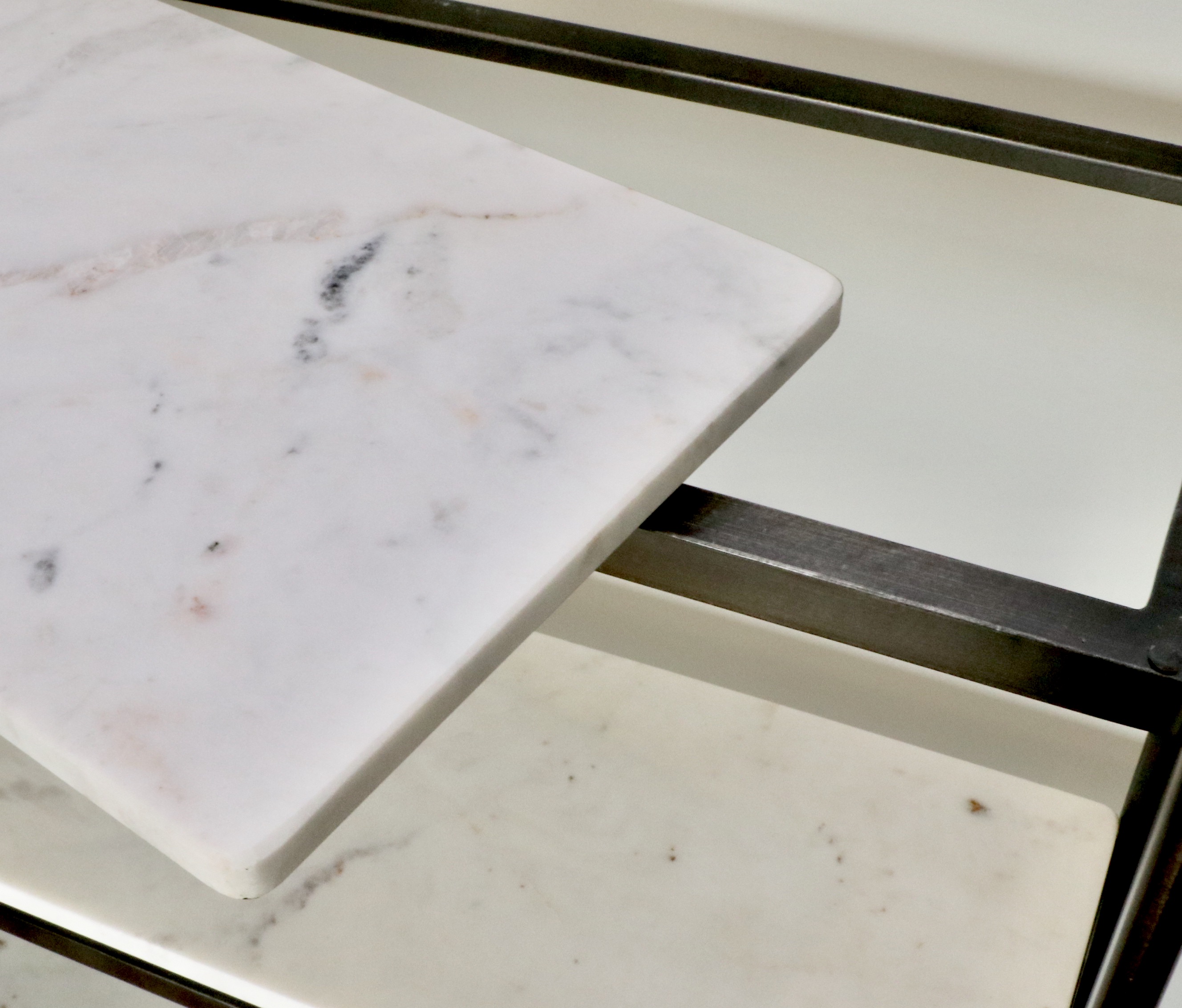 Four Hands "Felix" Marble and Black Metal Console Table