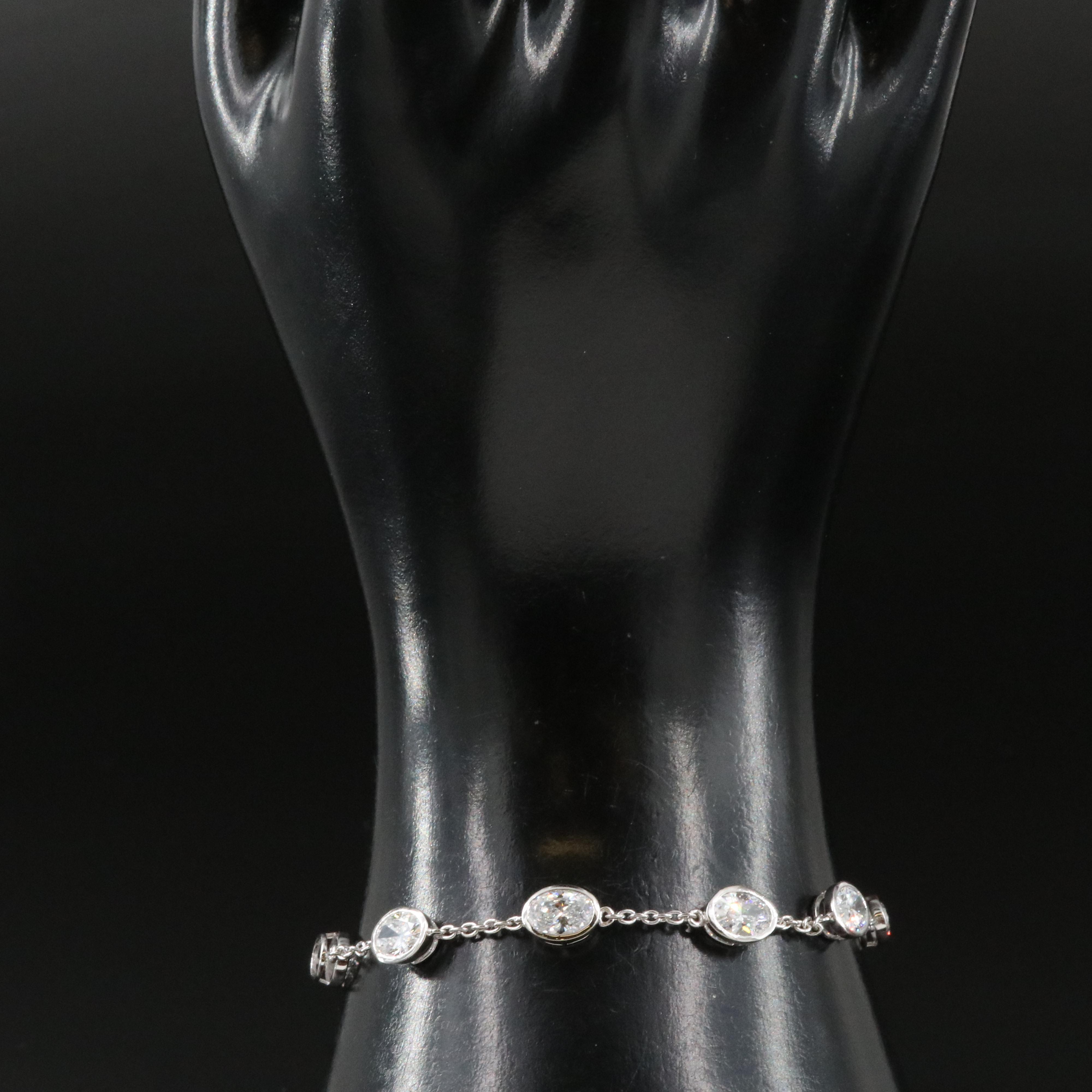 14K 4.53 CTW Lab Grown Diamond Station Bracelet