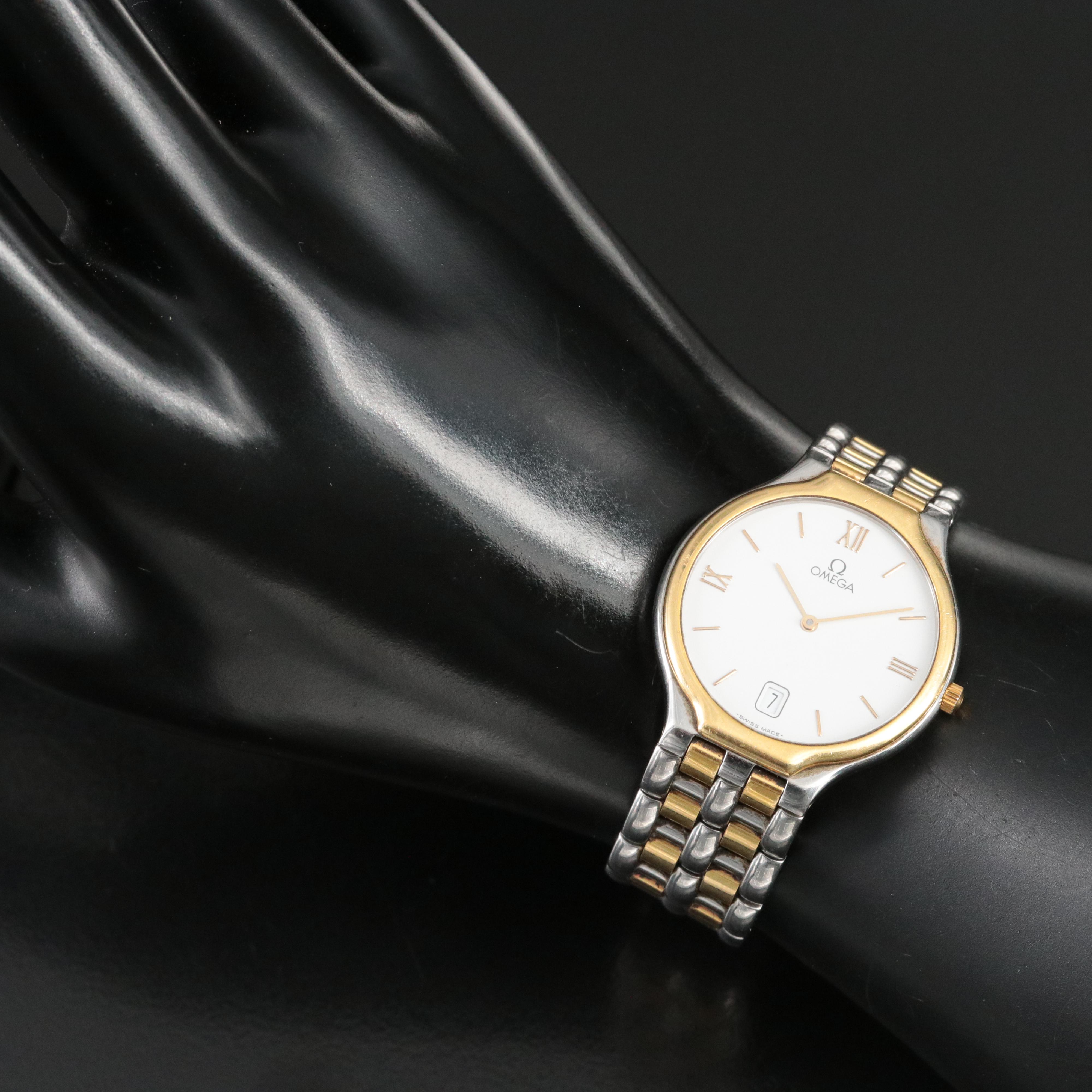 Omega De Ville 4230.23.00 18K Gold and Steel Quartz Watch