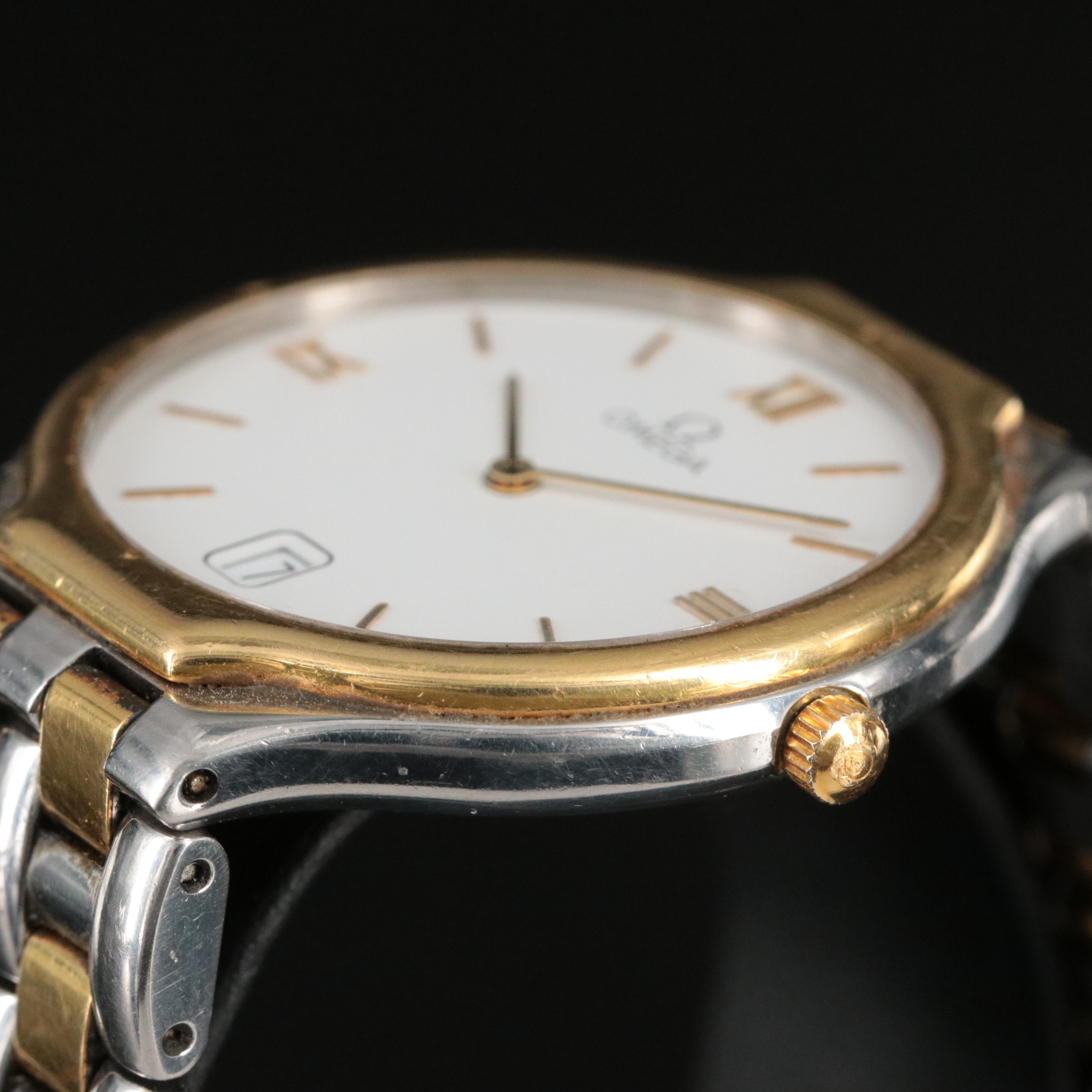 Omega De Ville 4230.23.00 18K Gold and Steel Quartz Watch