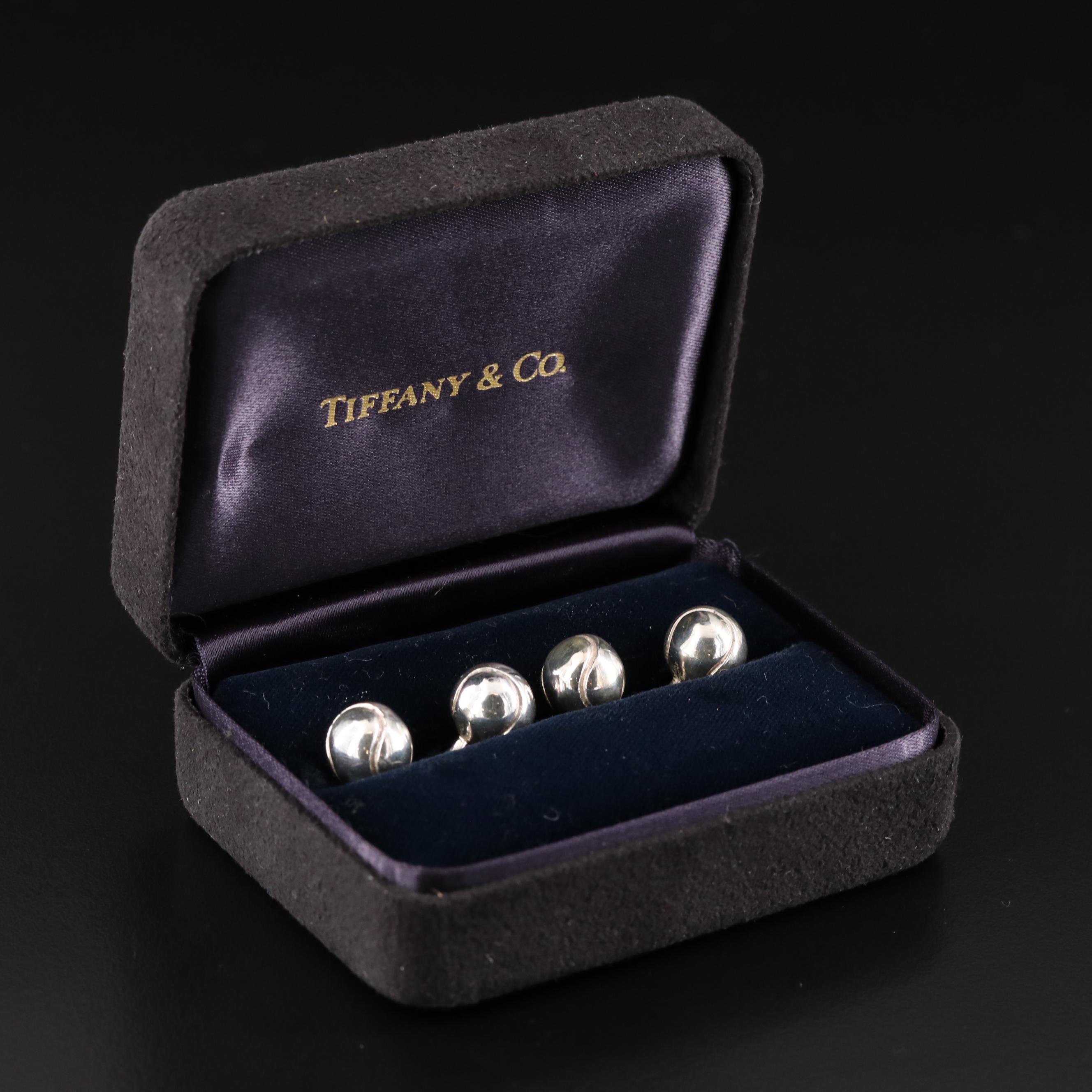 Tiffany & Co. Sterling Tennis Ball Cufflinks Paris