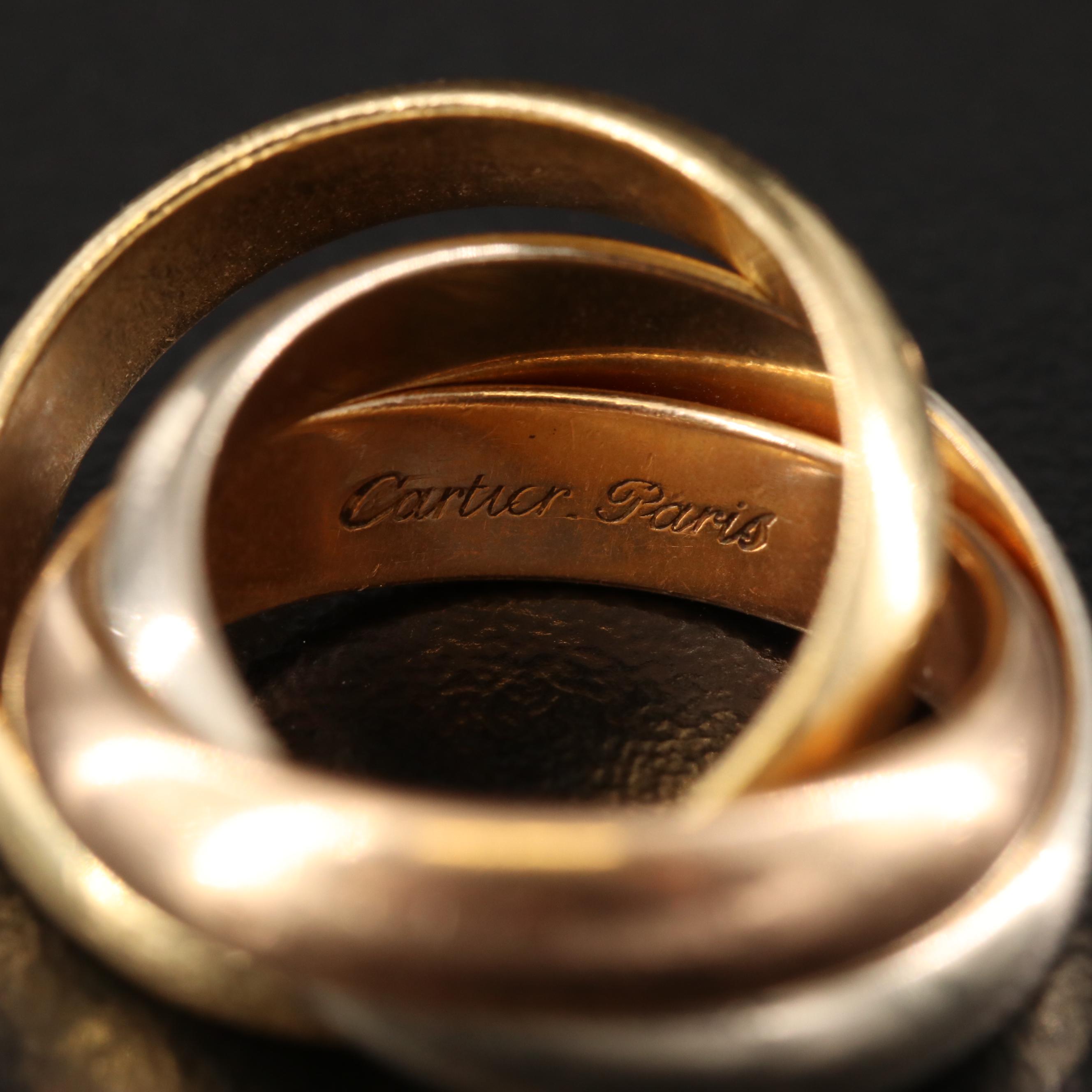 Cartier 18K Tri-Color Trinity Ring