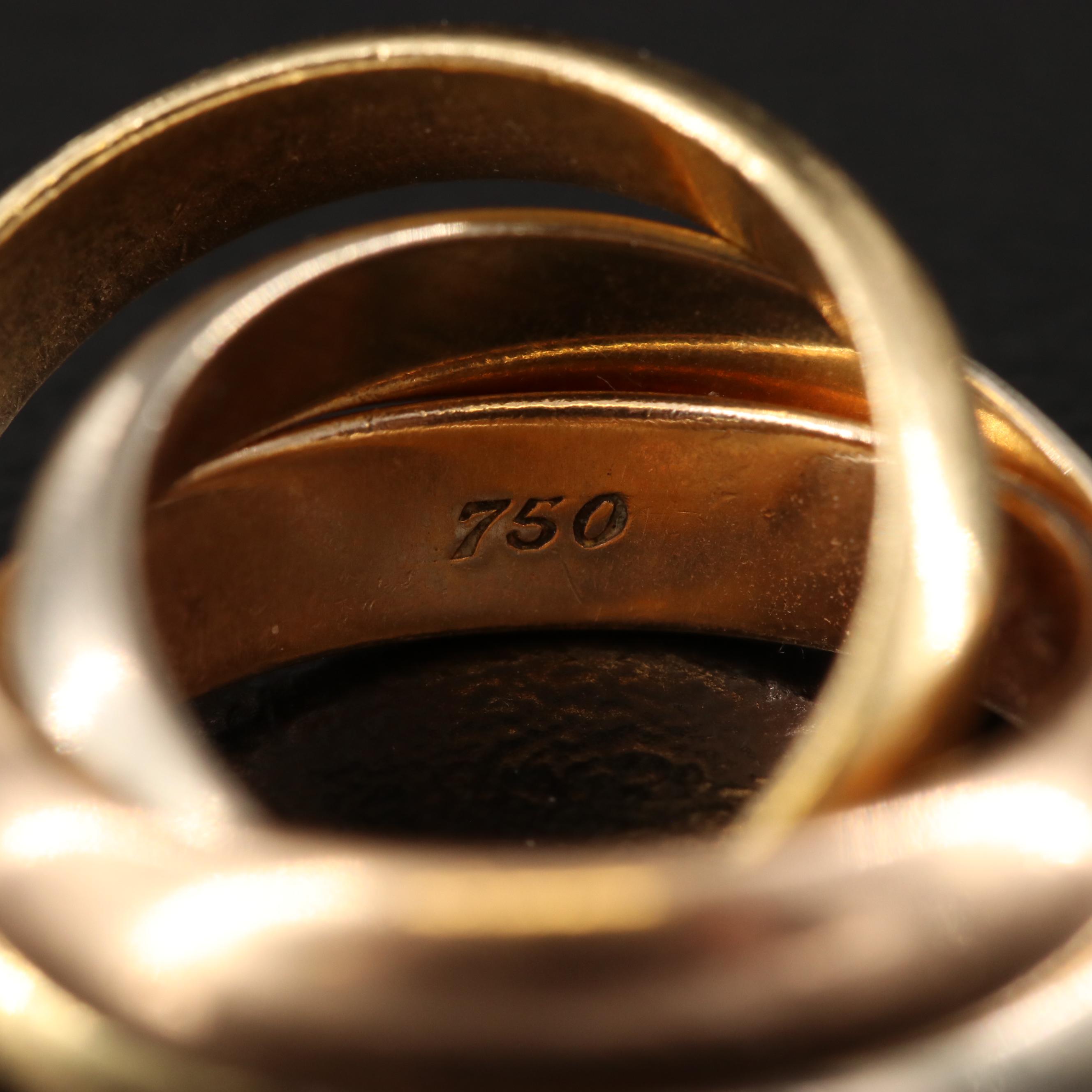 Cartier 18K Tri-Color Trinity Ring