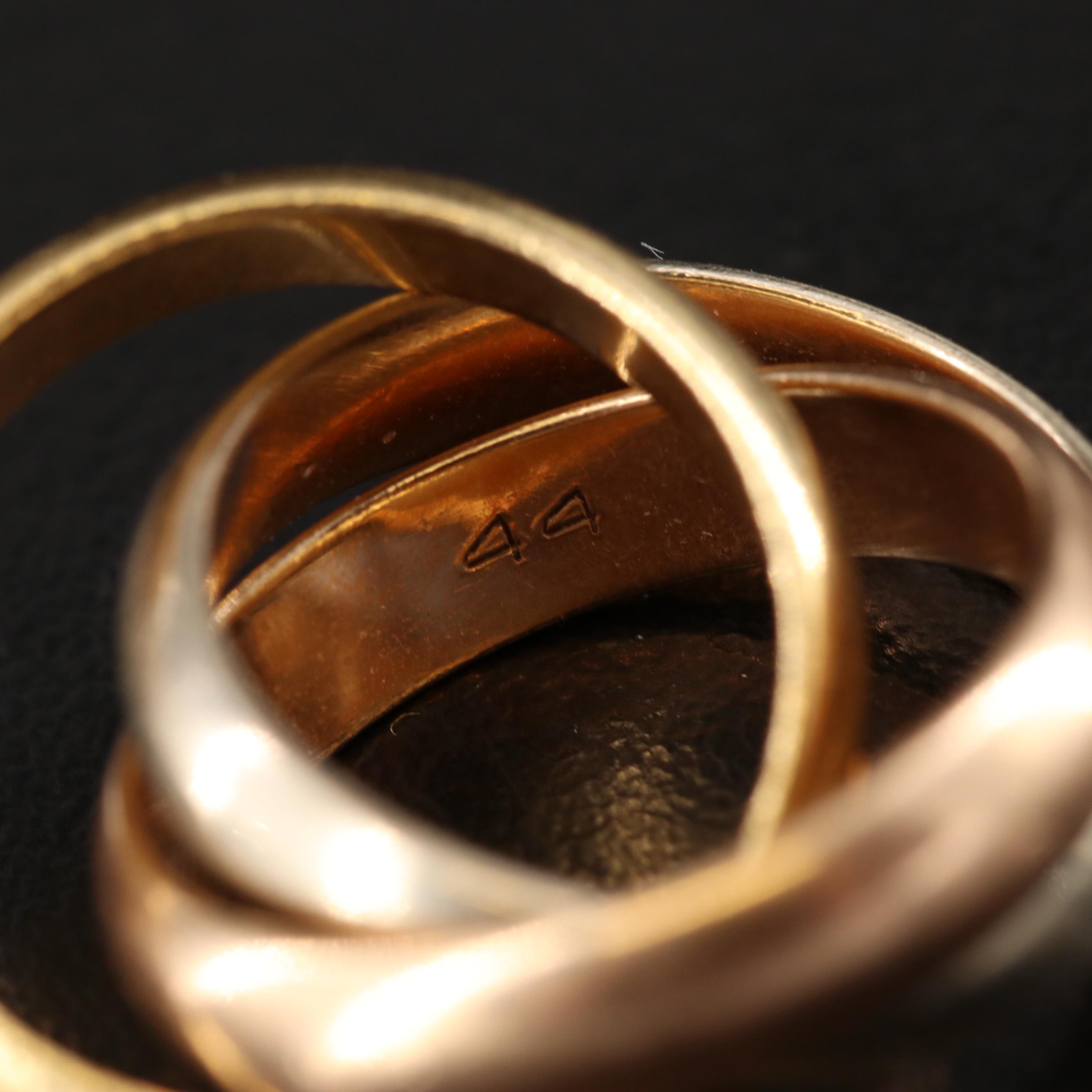 Cartier 18K Tri-Color Trinity Ring