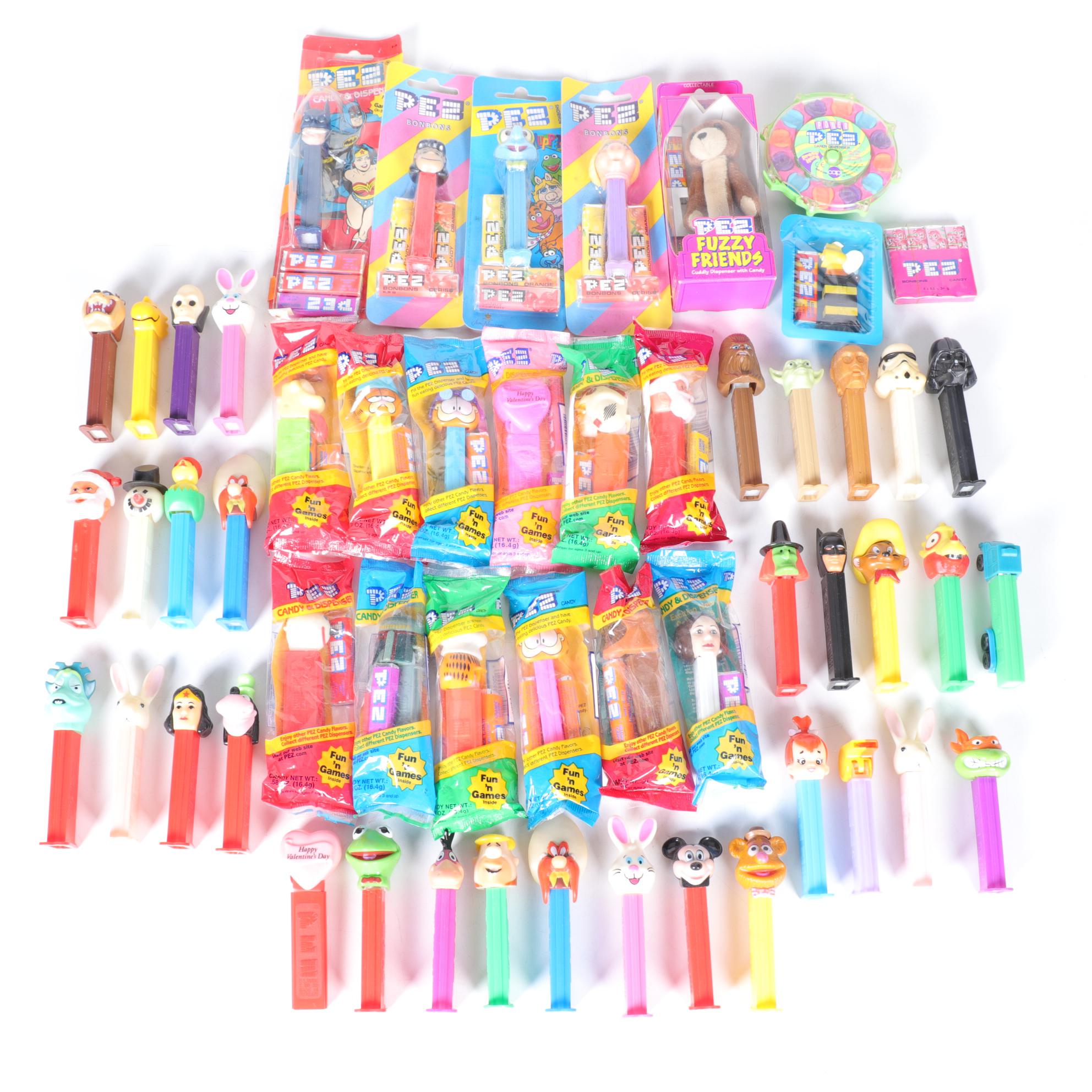 PEZ Dispenser Collection Featuring Star Wars, Flintstones, and More