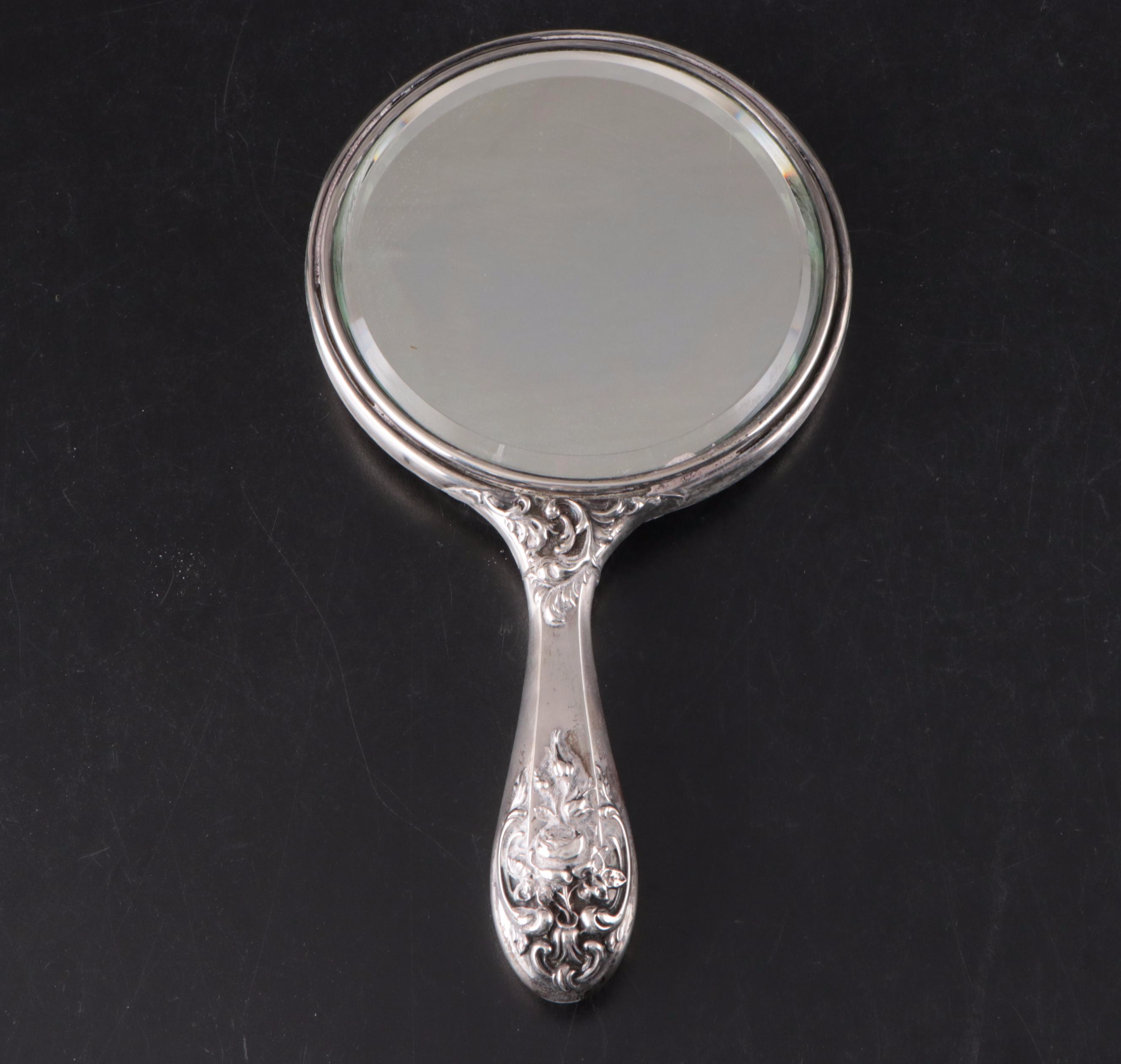 Theodore W. Foster & Bro Sterling Silver Brush and Mirror with More