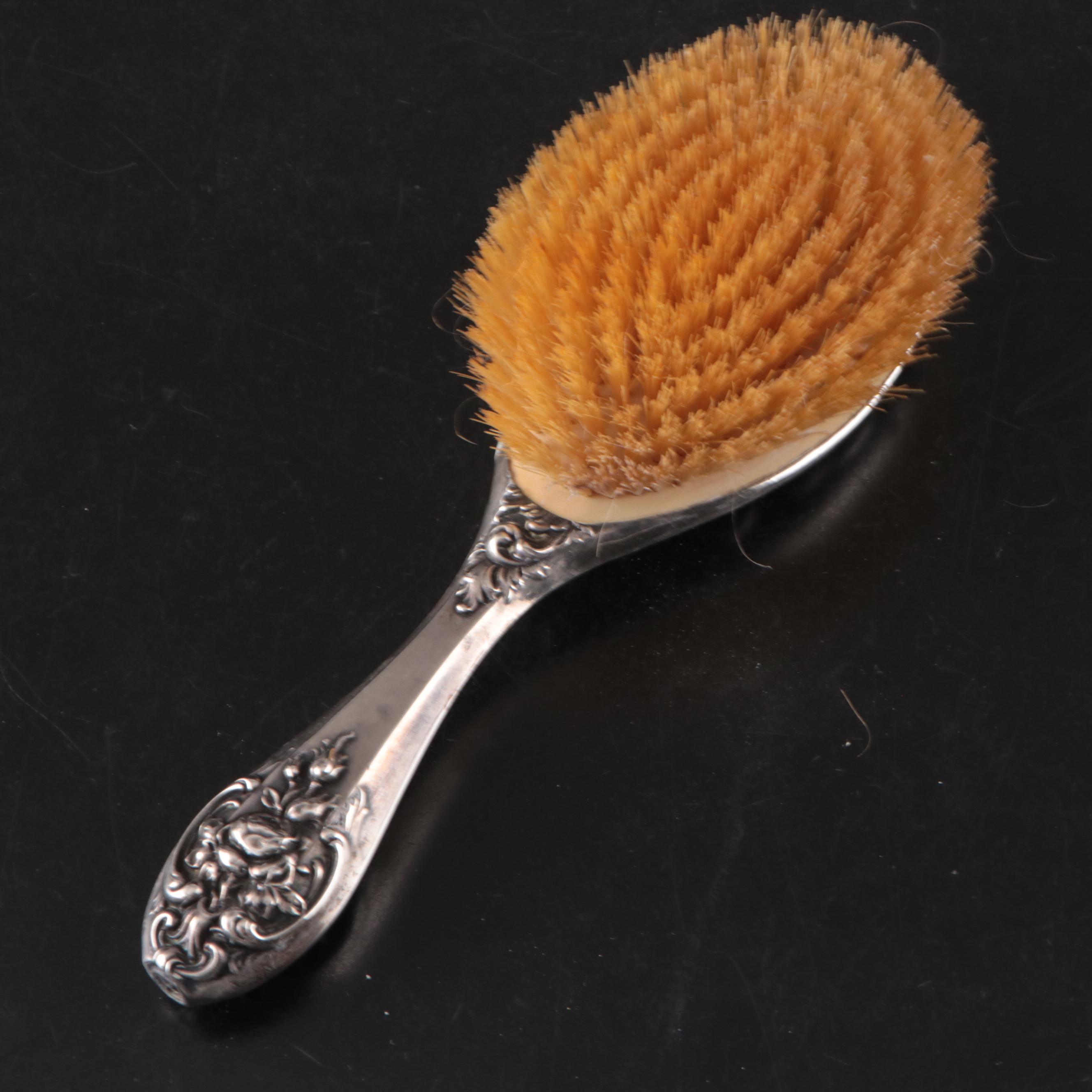 Theodore W. Foster & Bro Sterling Silver Brush and Mirror with More