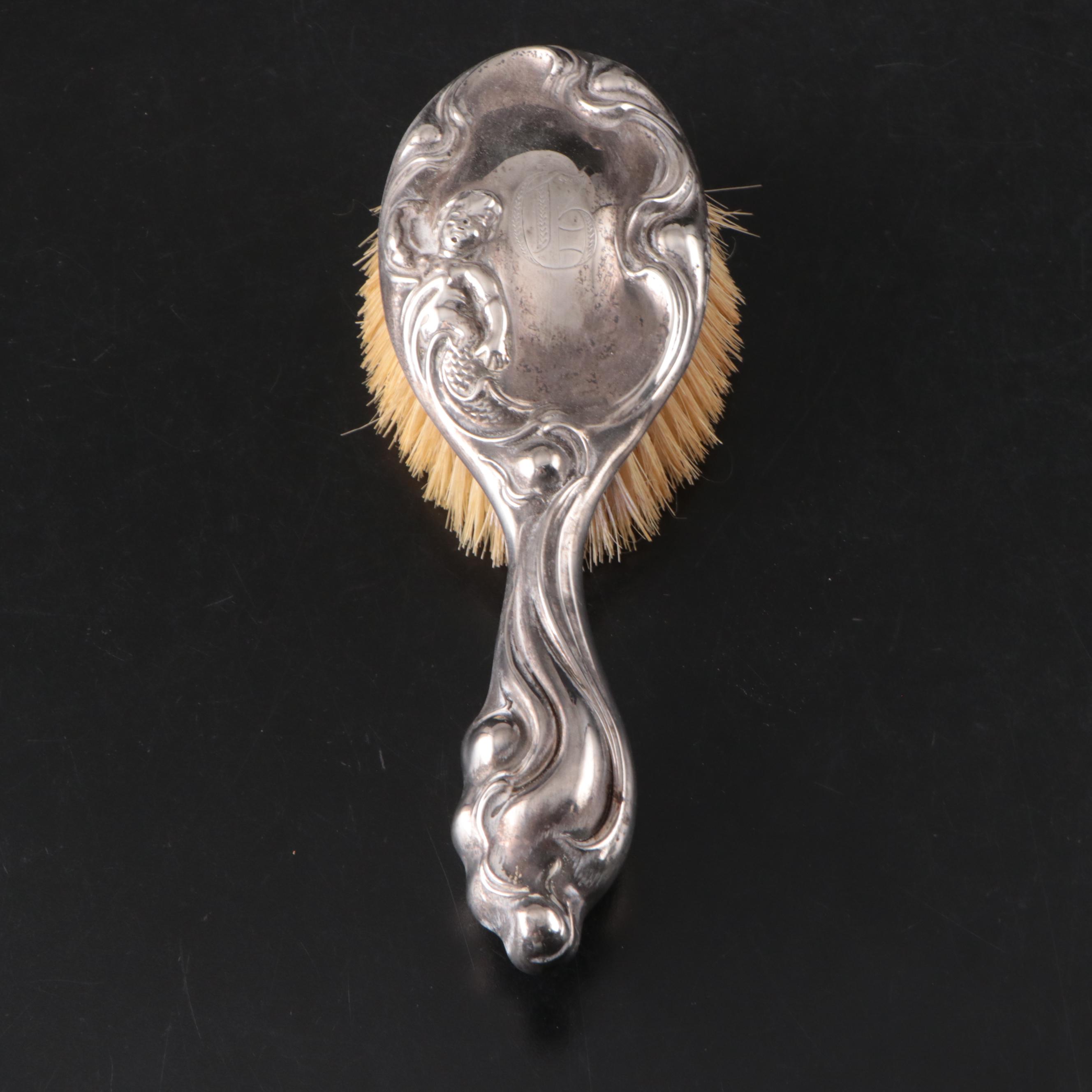 Theodore W. Foster & Bro Sterling Silver Brush and Mirror with More