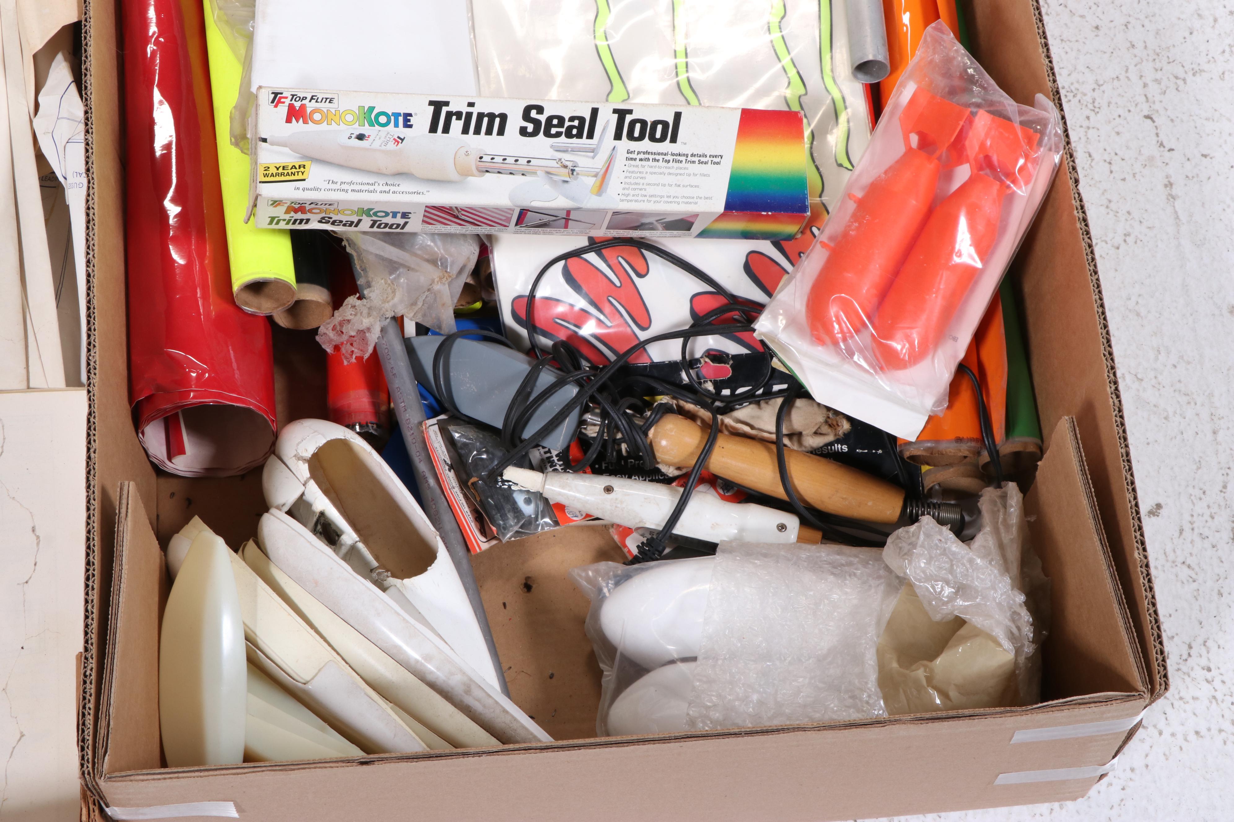 Saito Partial Build Balsa Wood Hobby Airplane with Drill Master Heat Gun, More