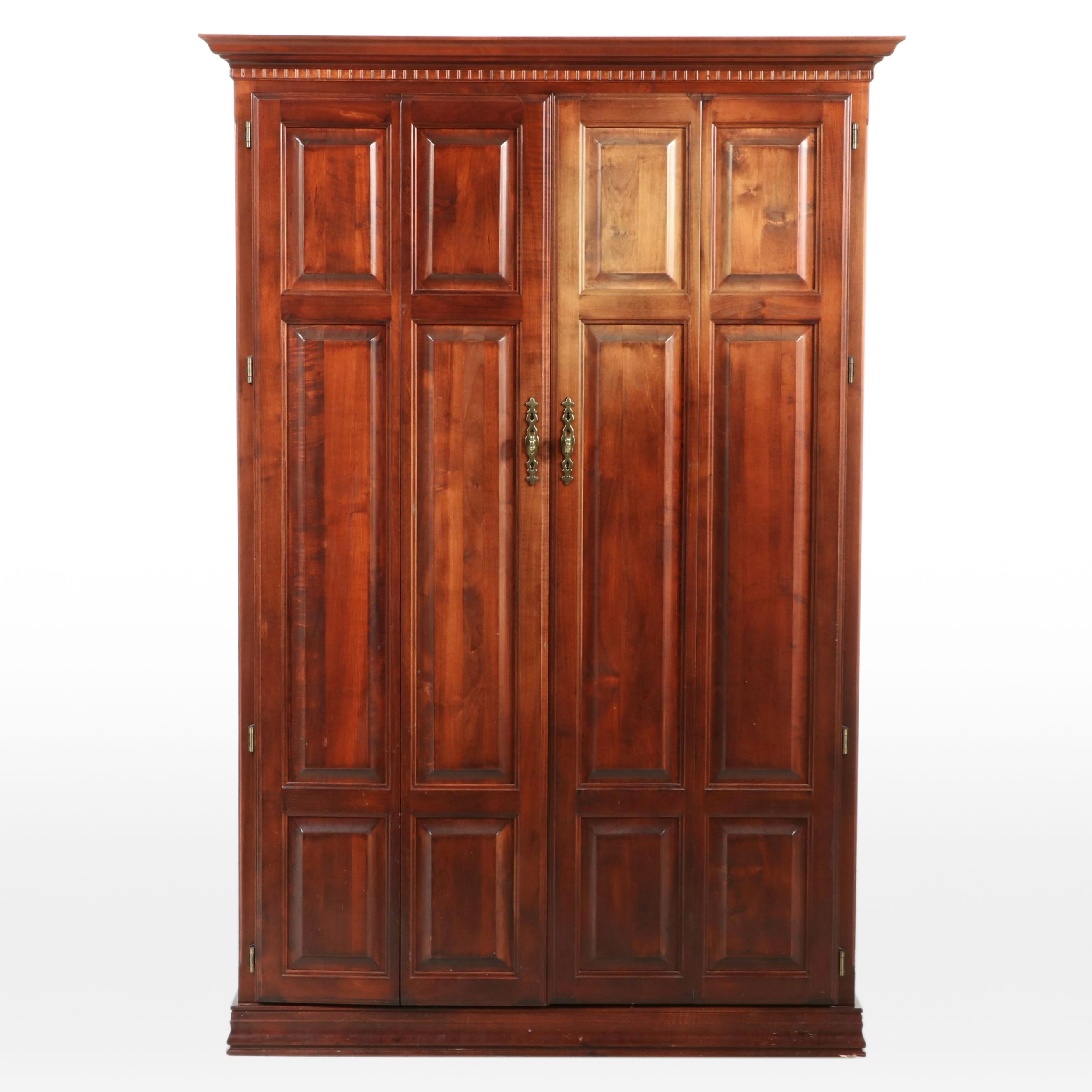 Federal Style Cherrywood-Stained Media Wardrobe