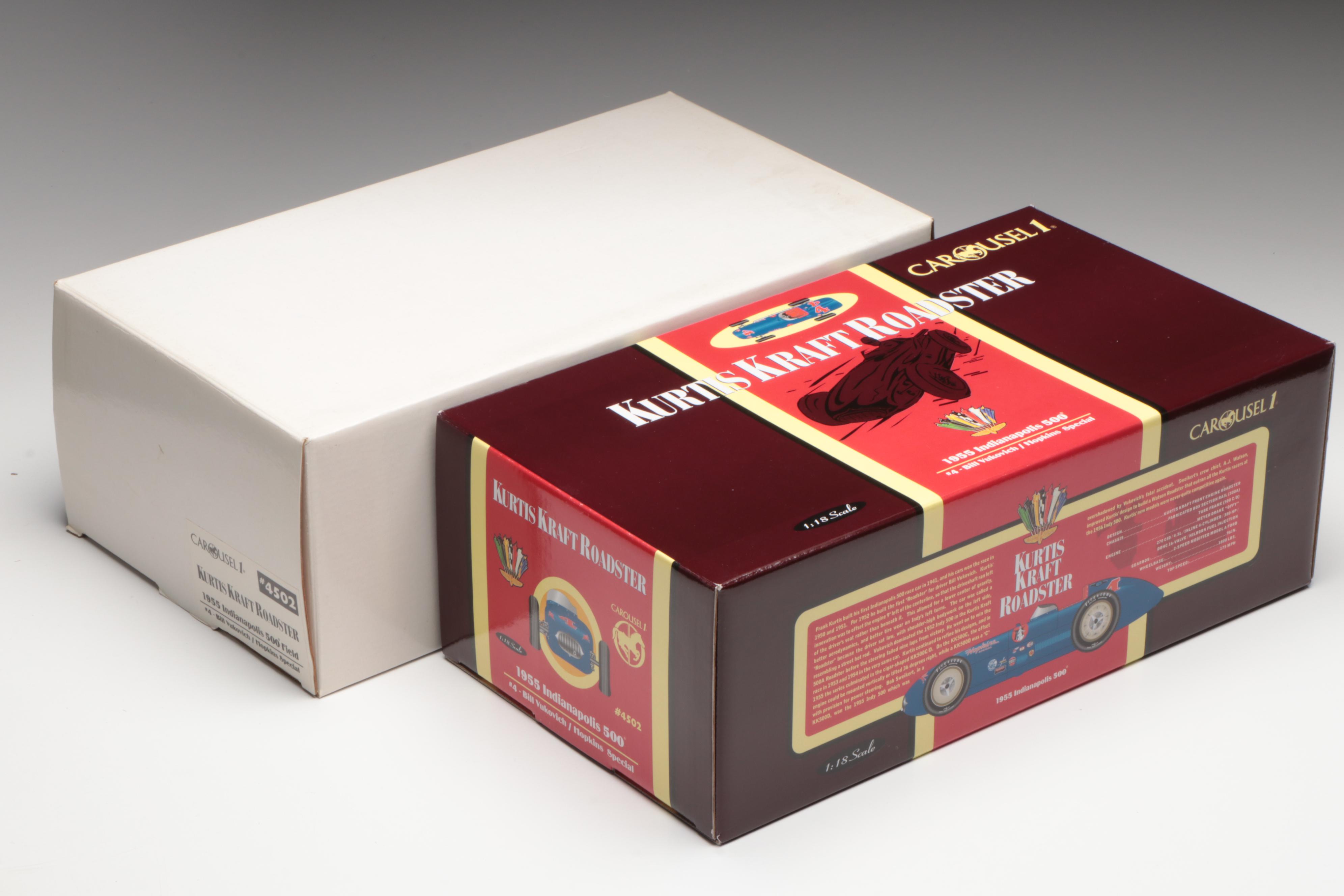 Carousel 1 "Kurtis Kraft Roadster" 1955 Indianapolis 500 Diecast Model Car