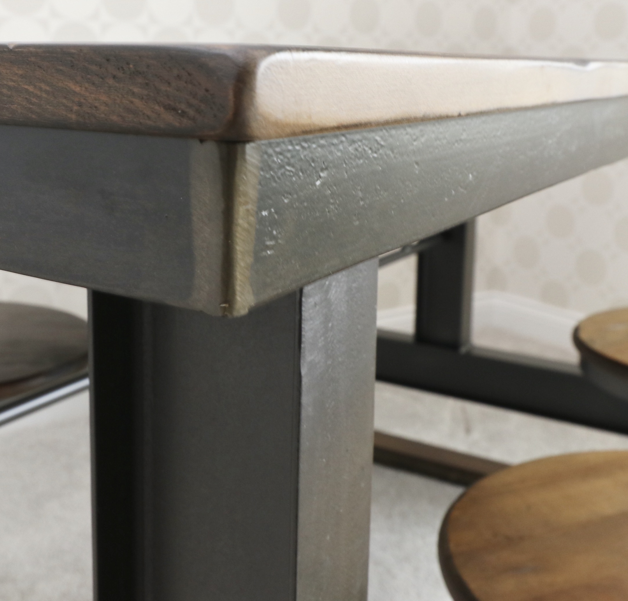 World Market "Galvin" Wood Table with Swing Out Seats