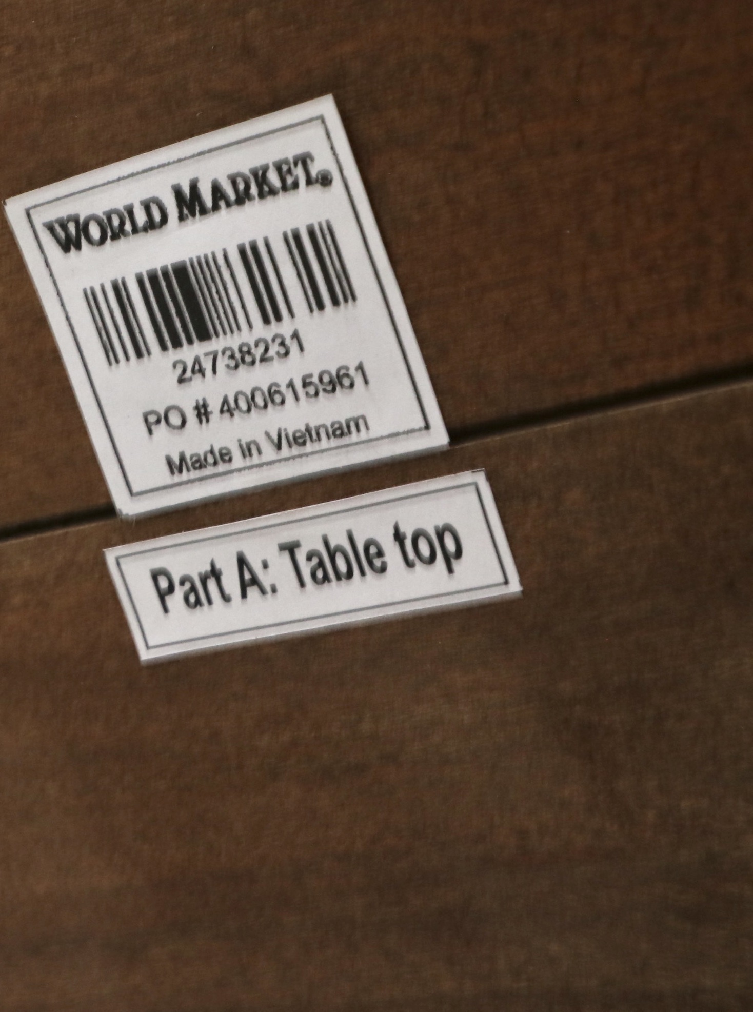 World Market "Galvin" Wood Table with Swing Out Seats