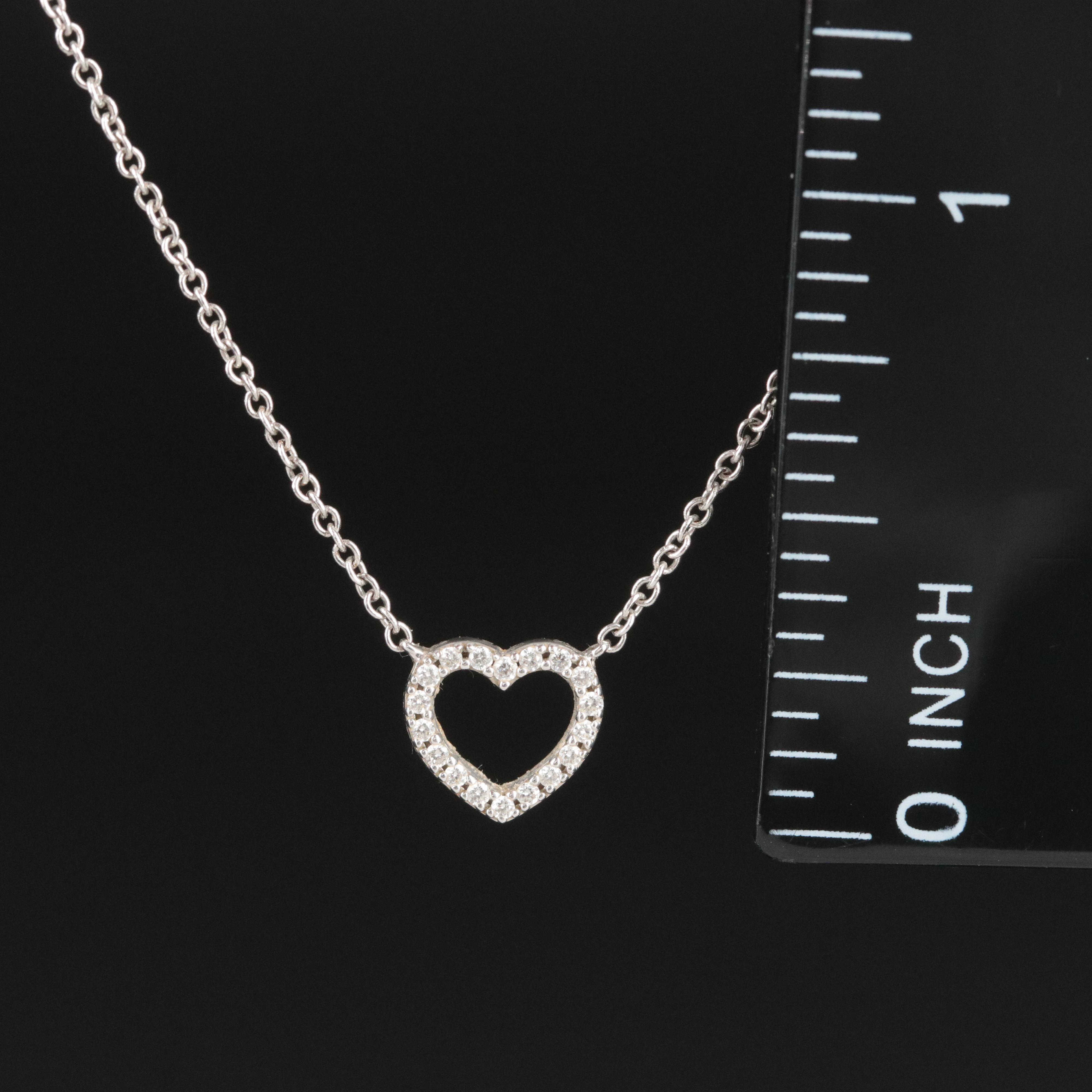 Tiffany & Co. 18K Diamond Heart Necklace
