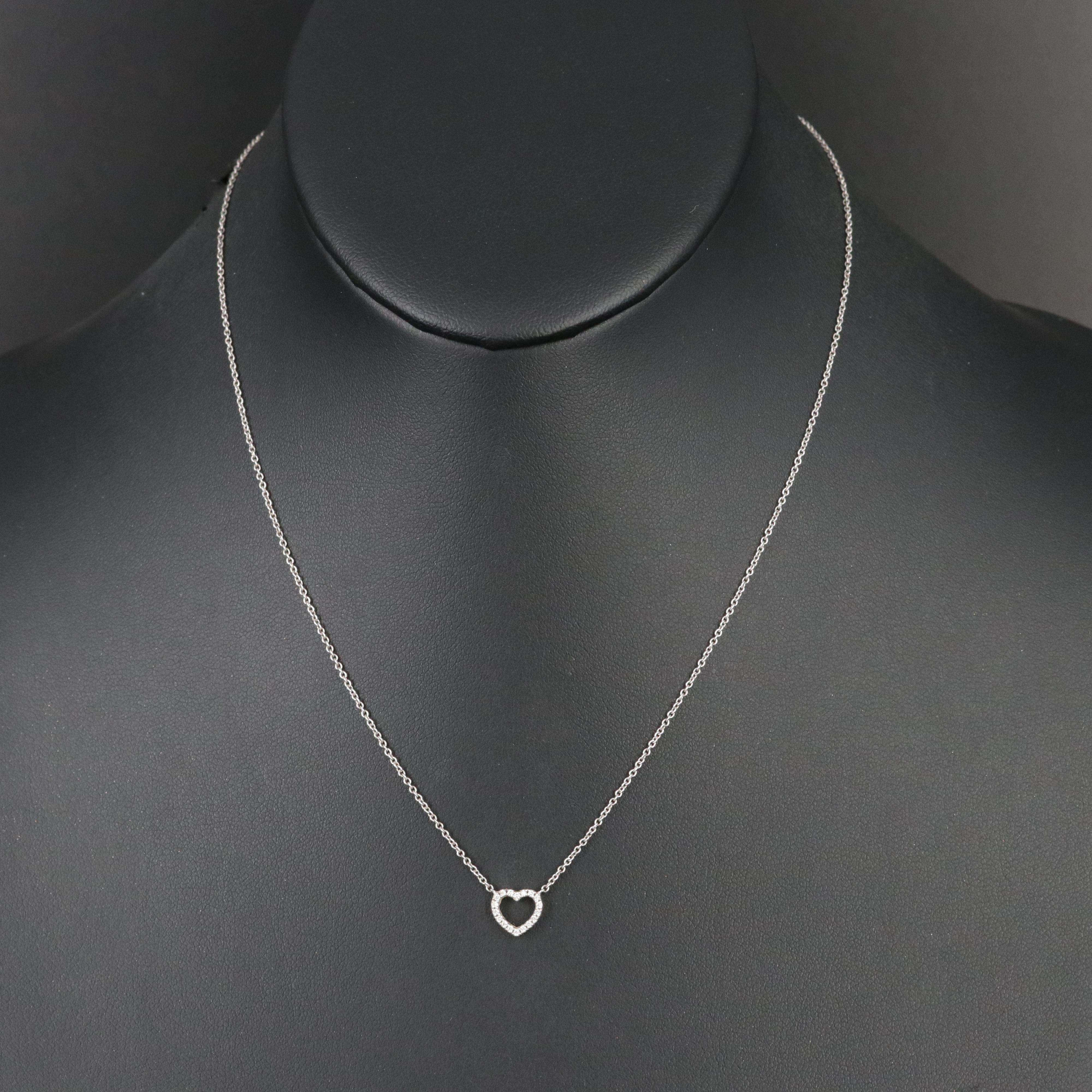 Tiffany & Co. 18K Diamond Heart Necklace