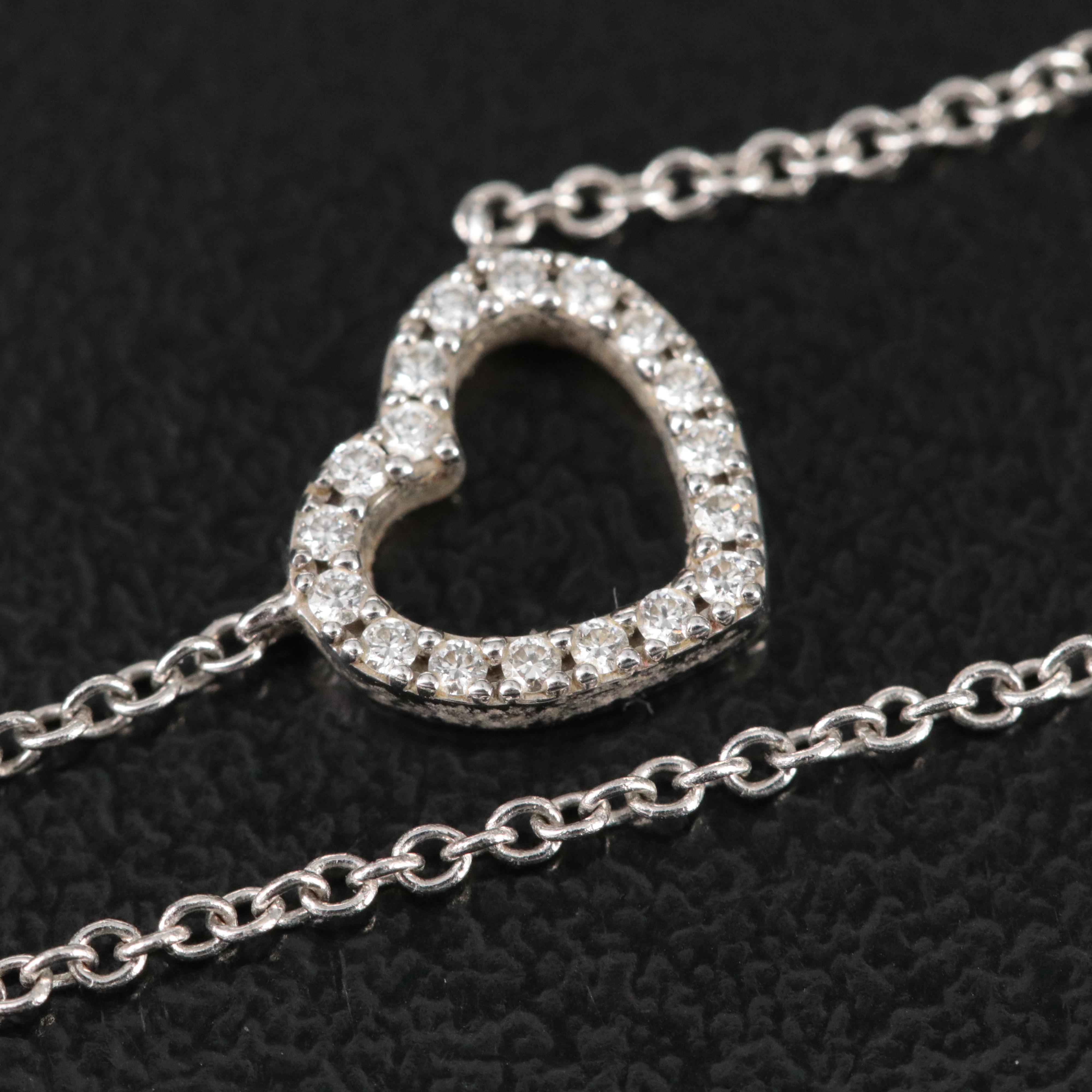 Tiffany & Co. 18K Diamond Heart Necklace